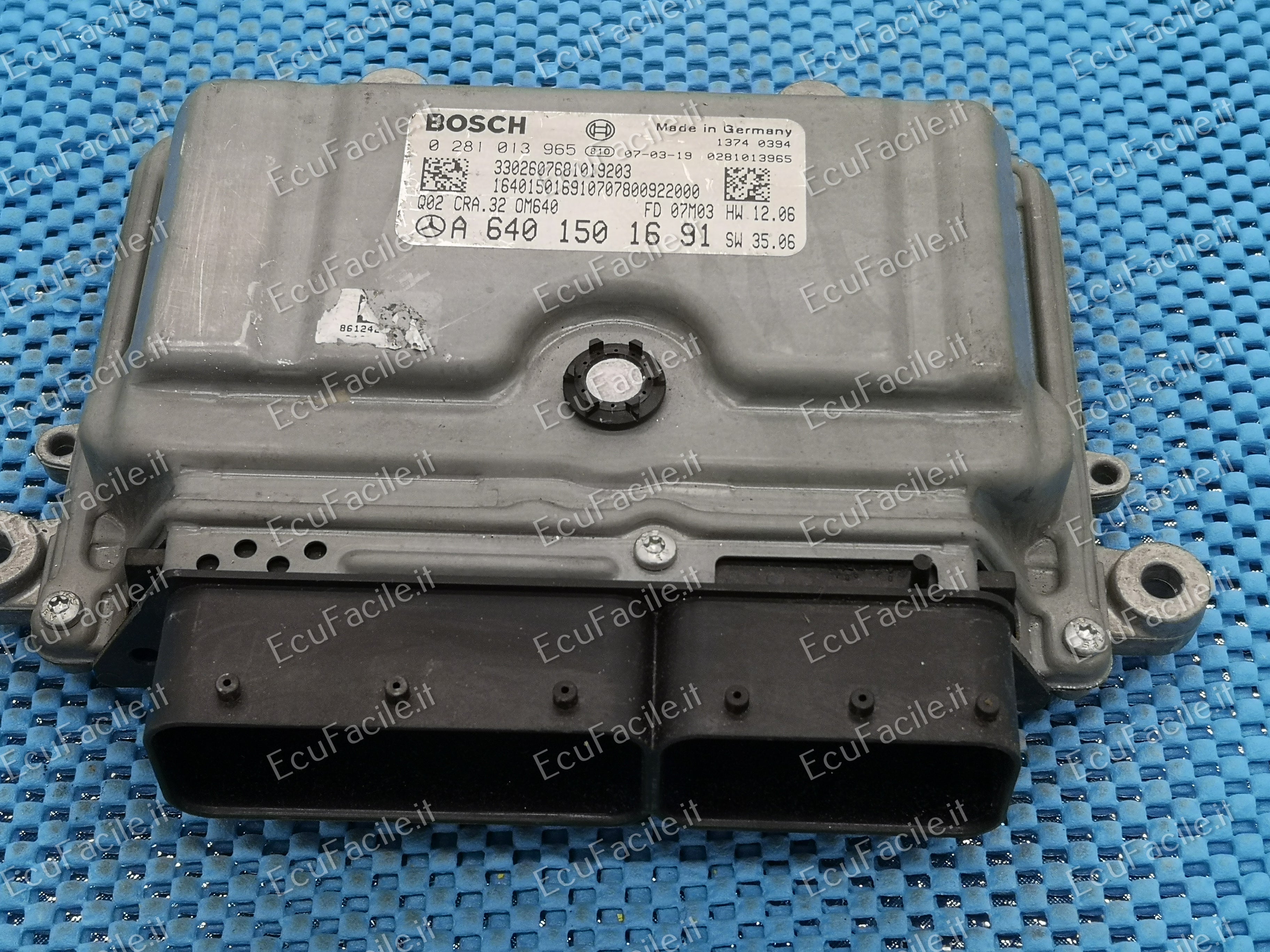 ECU MERCEDES B180 2007 0281013965 A6401501691 6401501691 EDC 16C32-5.32