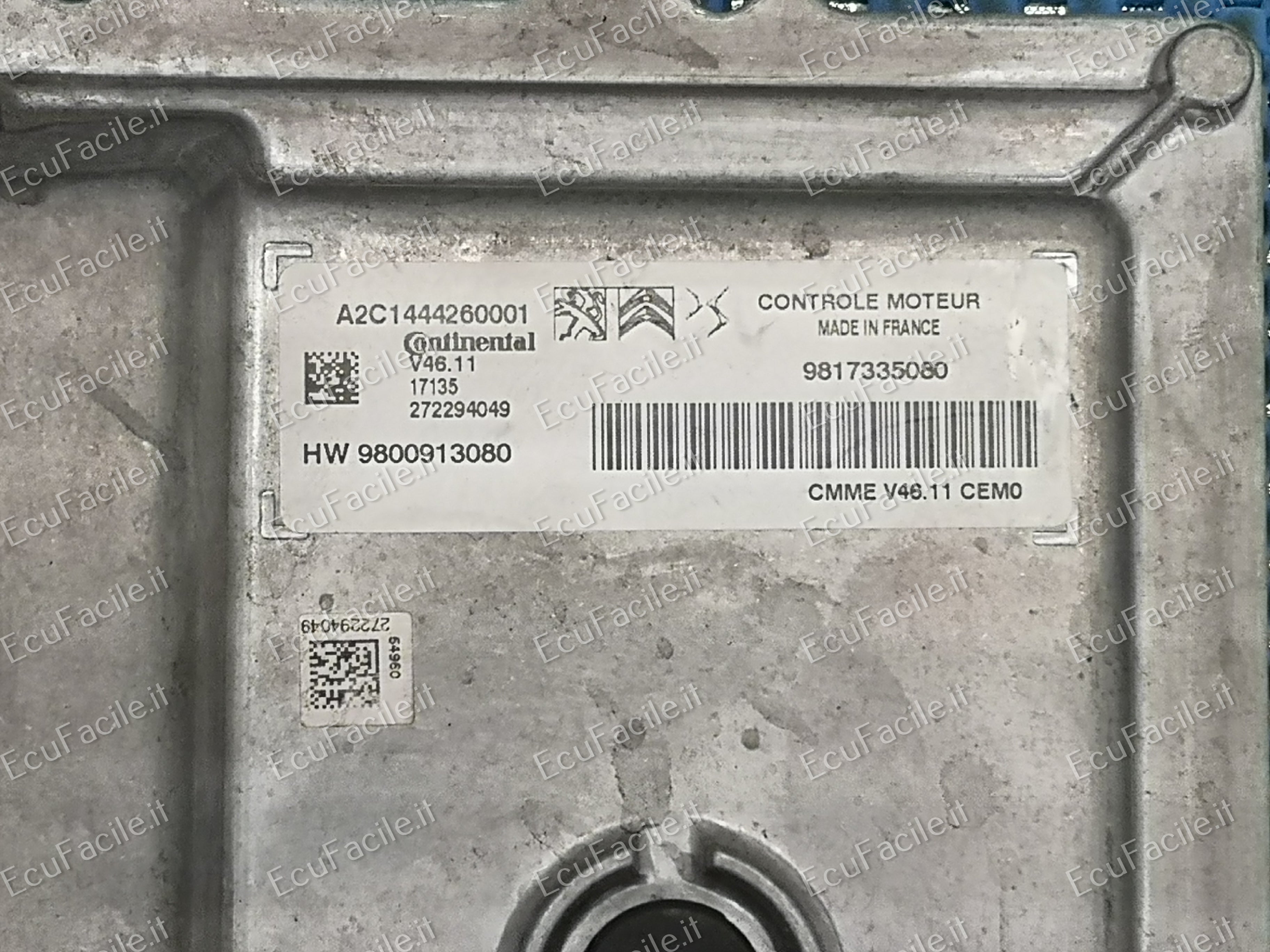 ECU CITROEN PEUGEOT V46.11 A2C1444260001 9817335080 9800913080