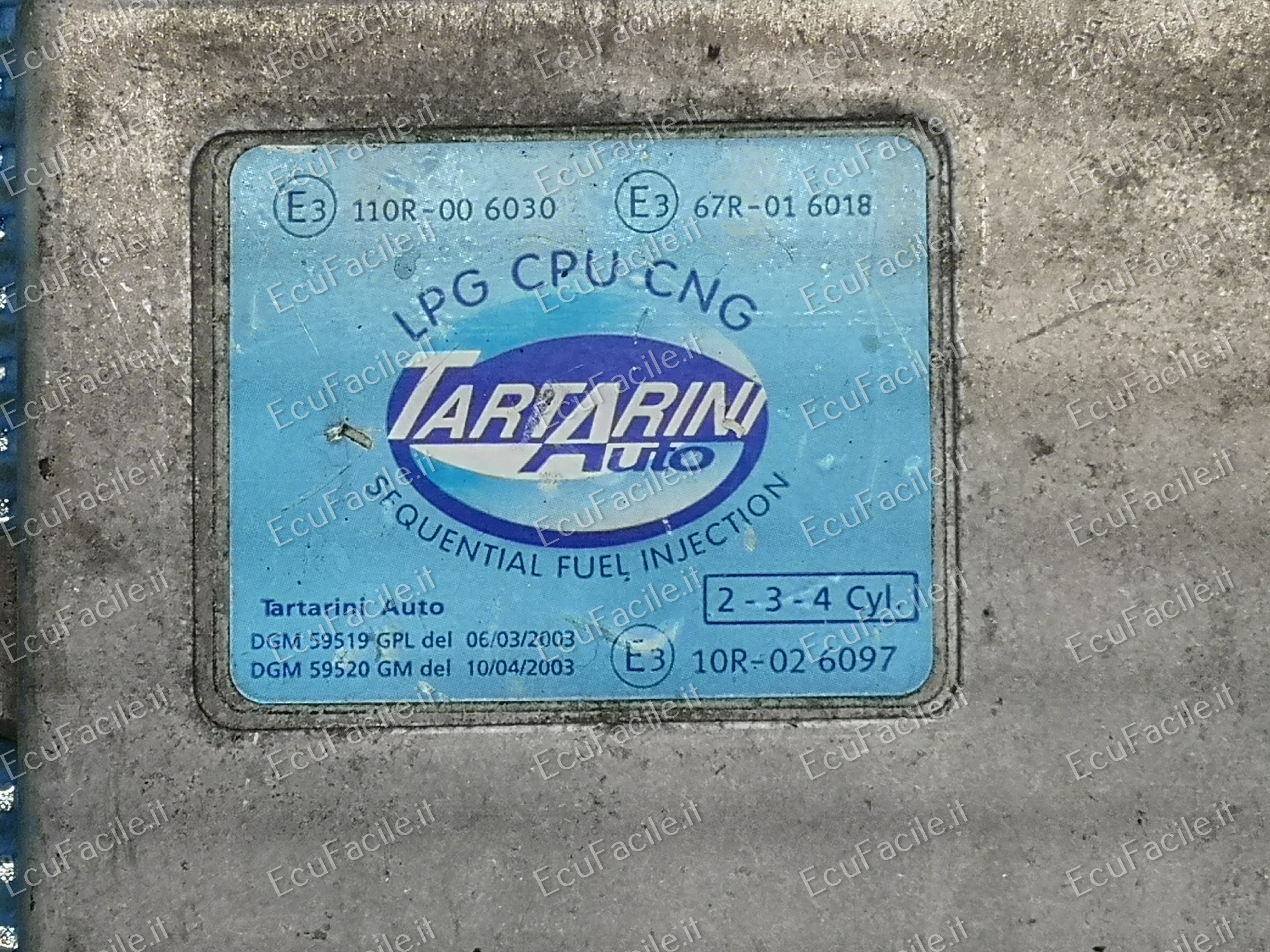 Ecu centralina lpg cpu cng tartarini gas dgm59519gpl dgm59520gm