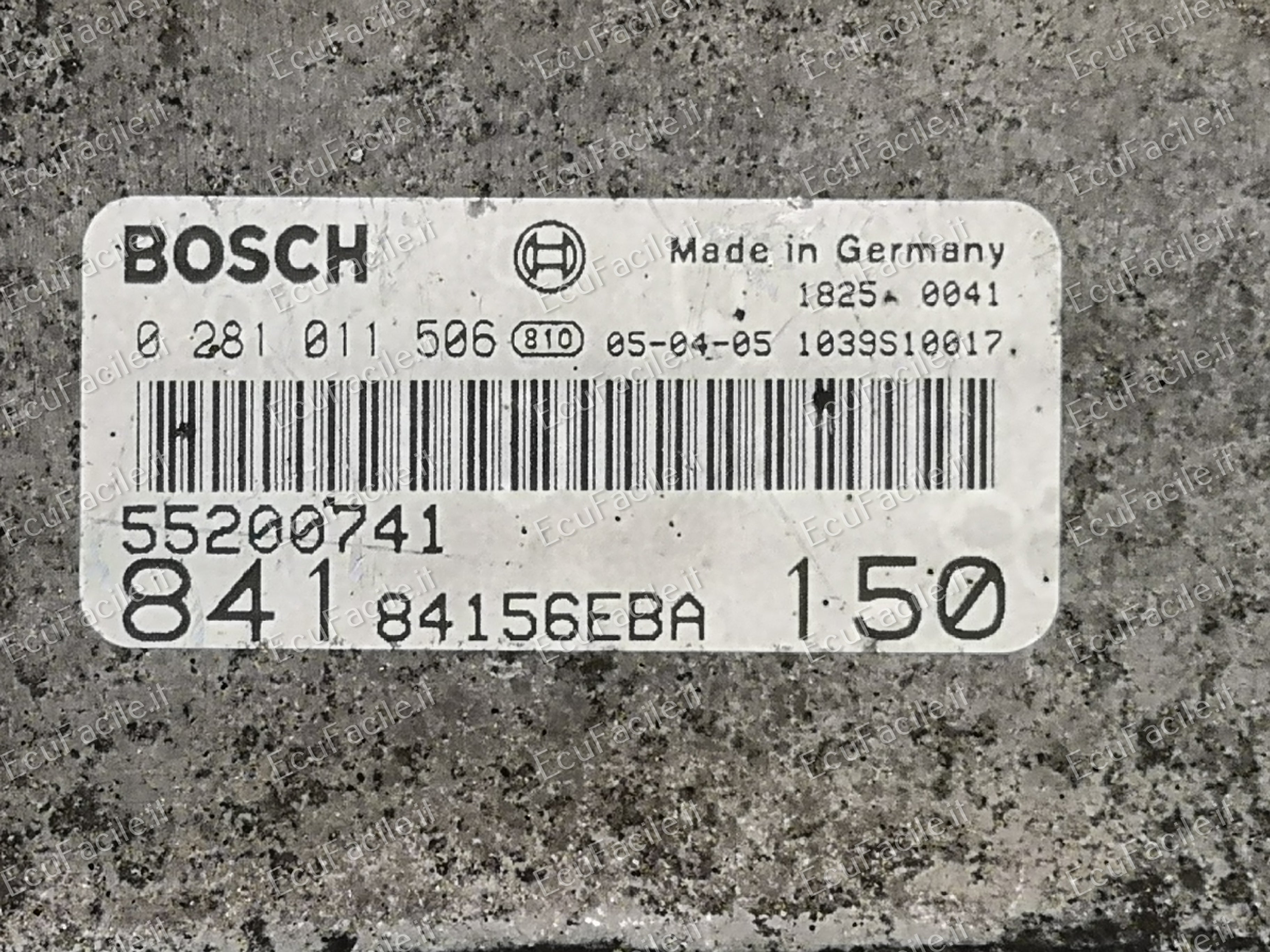 ECU Thesis 2.4 150Cv Edc15C7 - FIAT 55200741 Bosch 0281011506