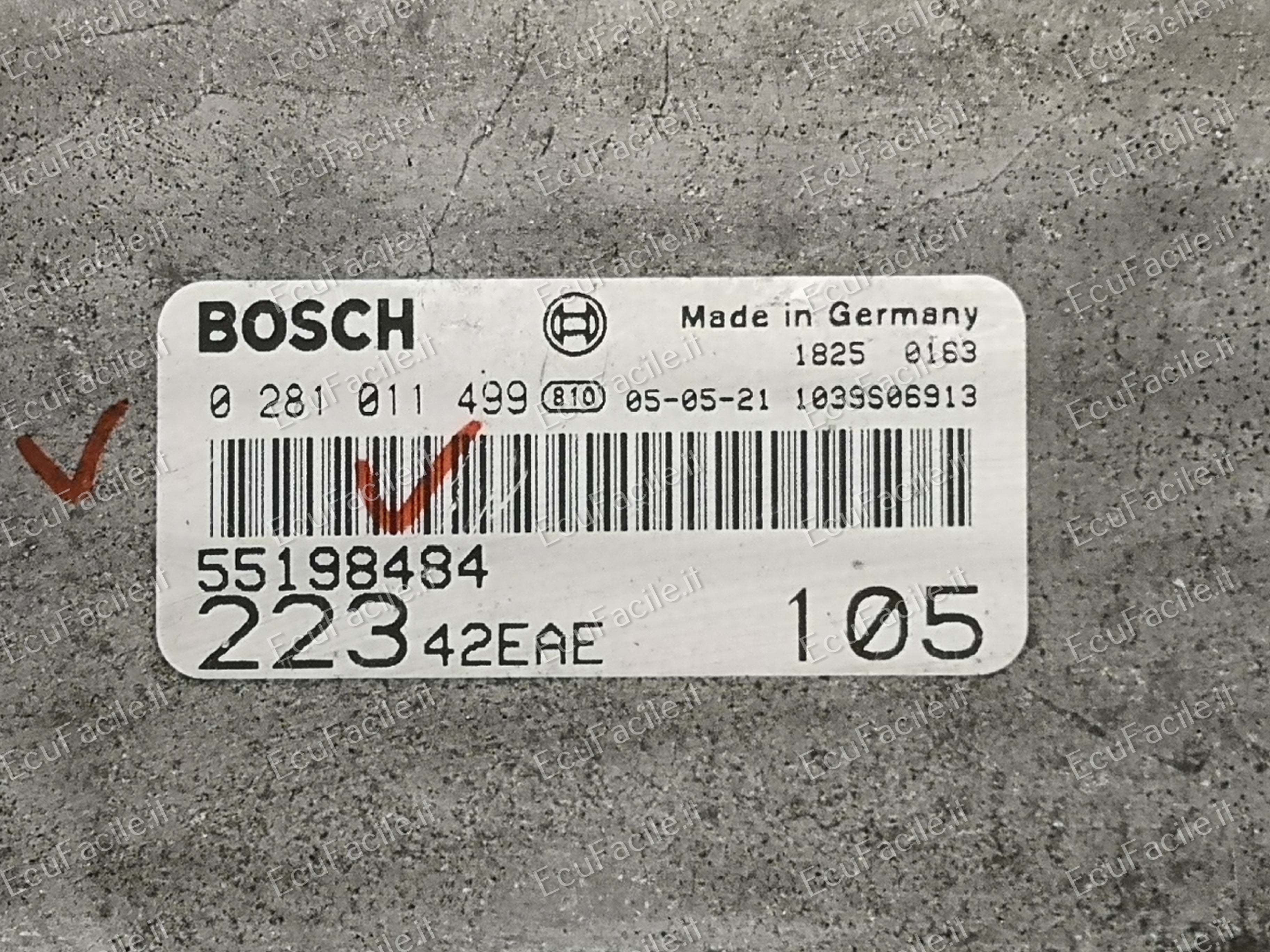 ECU FIAT DOBLO 1.9 JTD 0281011499 55191195 55198484 EDC 15C7-2.11