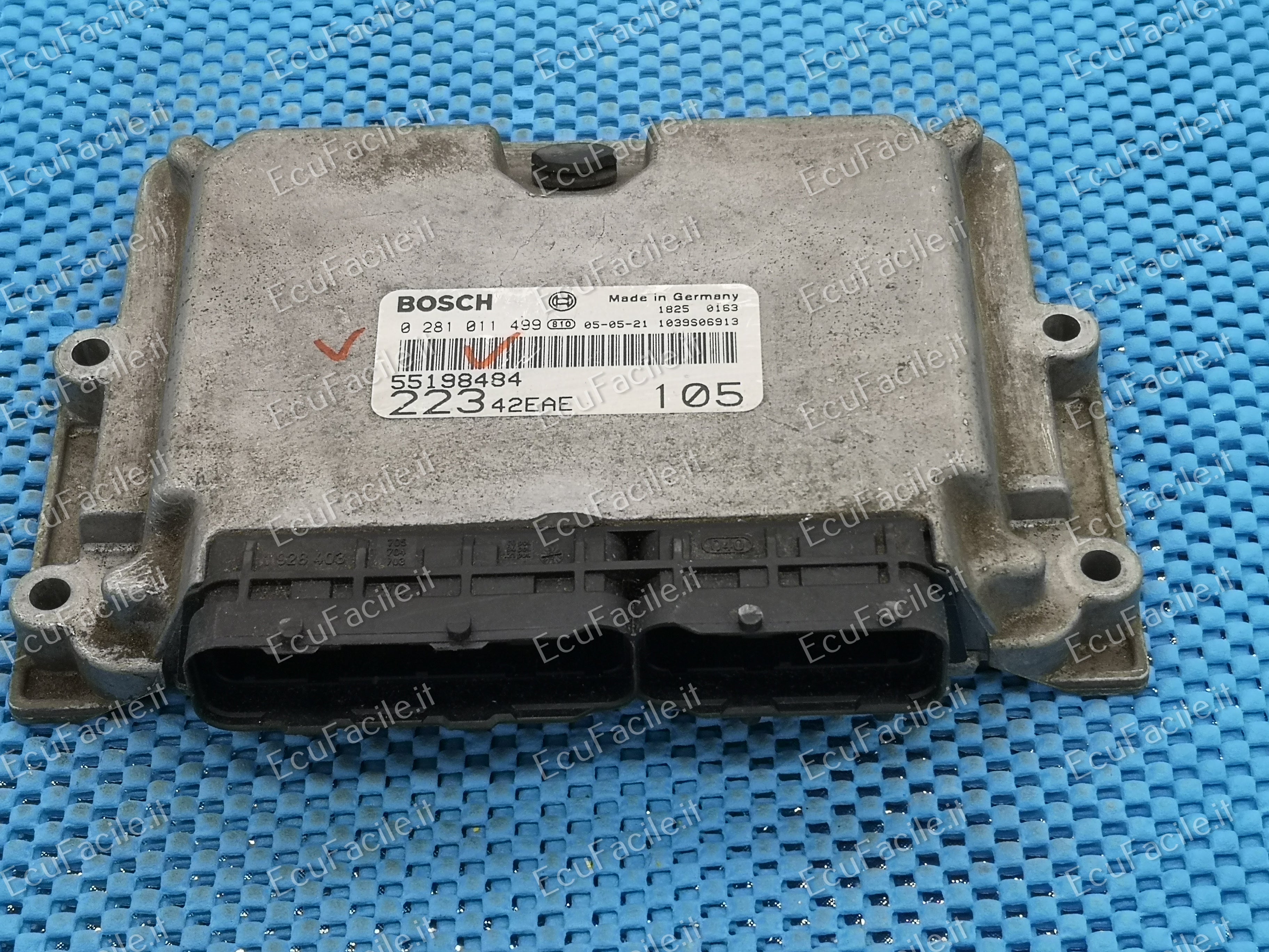 ECU FIAT DOBLO 1.9 JTD 0281011499 55191195 55198484 EDC 15C7-2.11