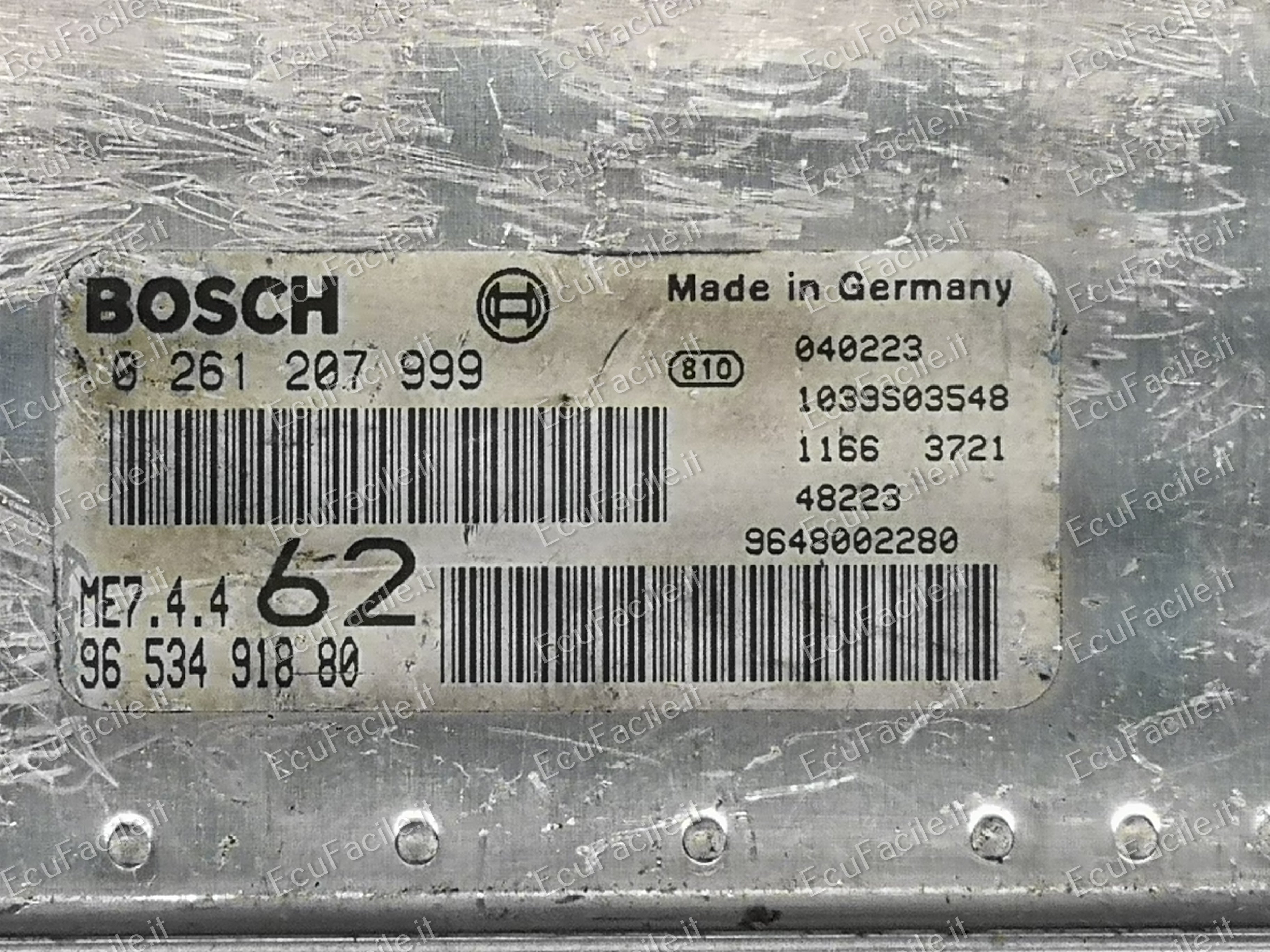 CITROEN C2 1.6 BOSCH 0261207999 9648002280 ME7.4.4 62