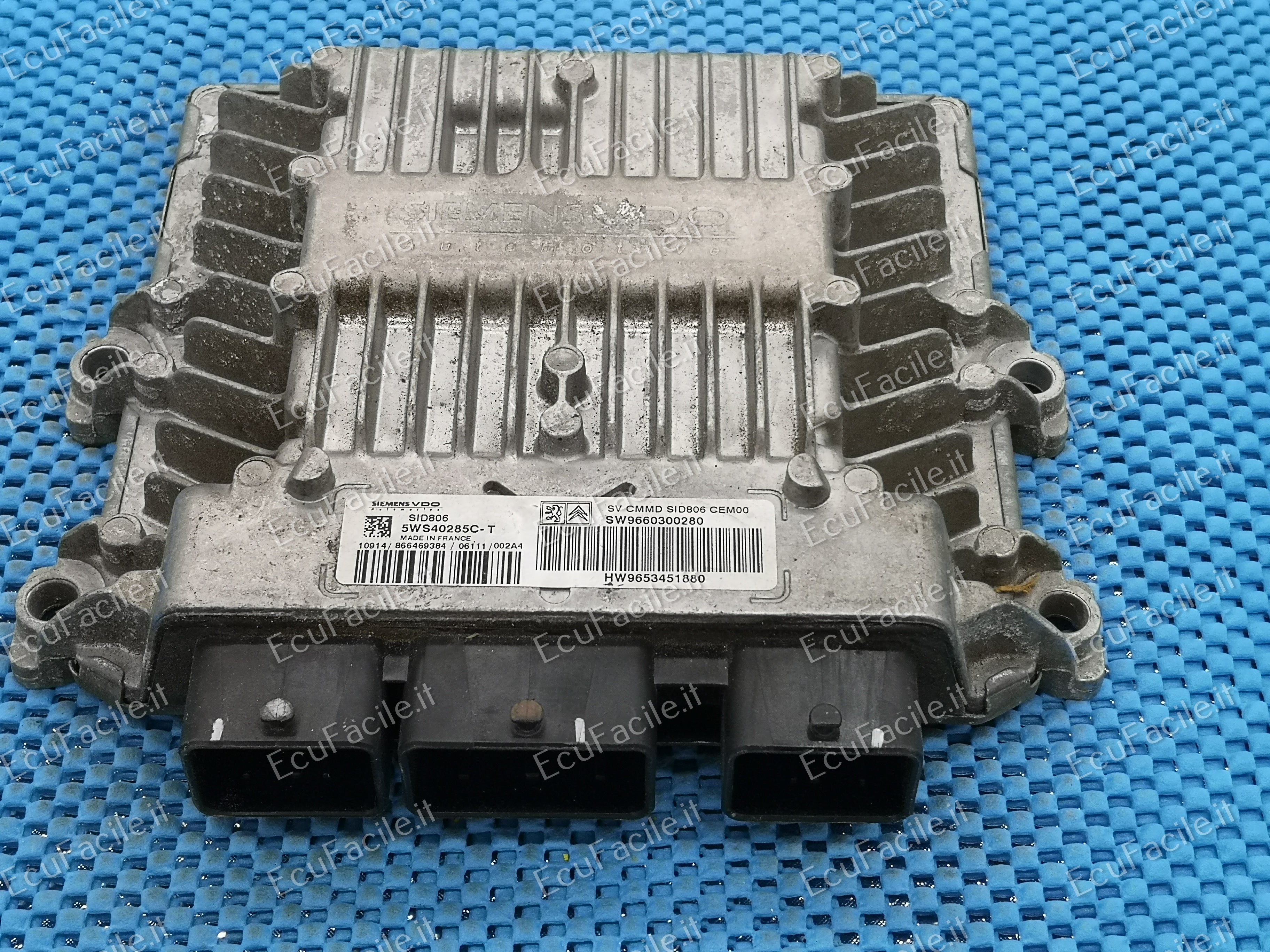 ECU CITROEN C3 1.4 HDI SIEMENS SID806 5WS40285C-T SW9660300280