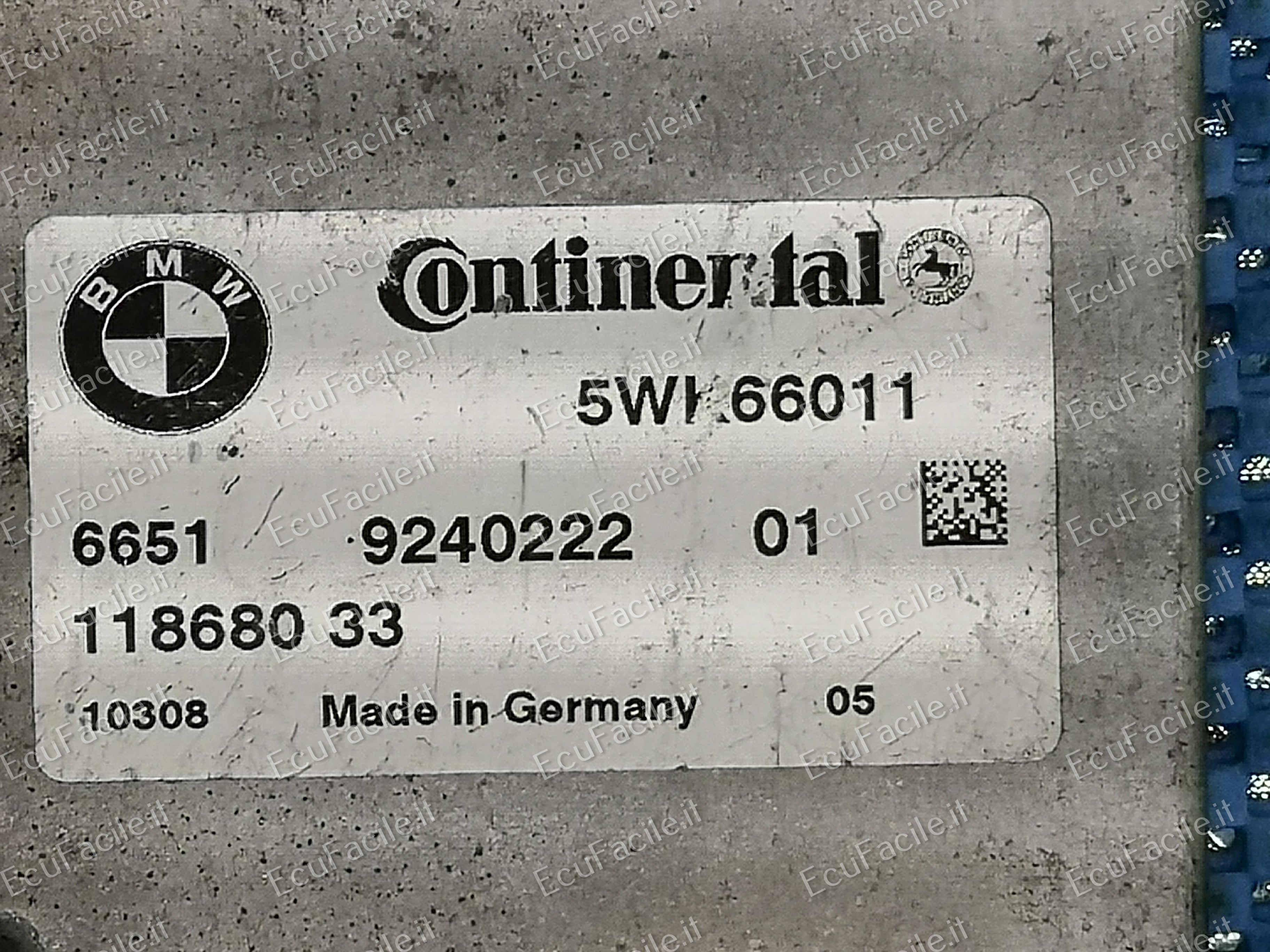 ECU MODULO CAMERA BMW F10 F07 5WK66011 DRIVER 9240222 01