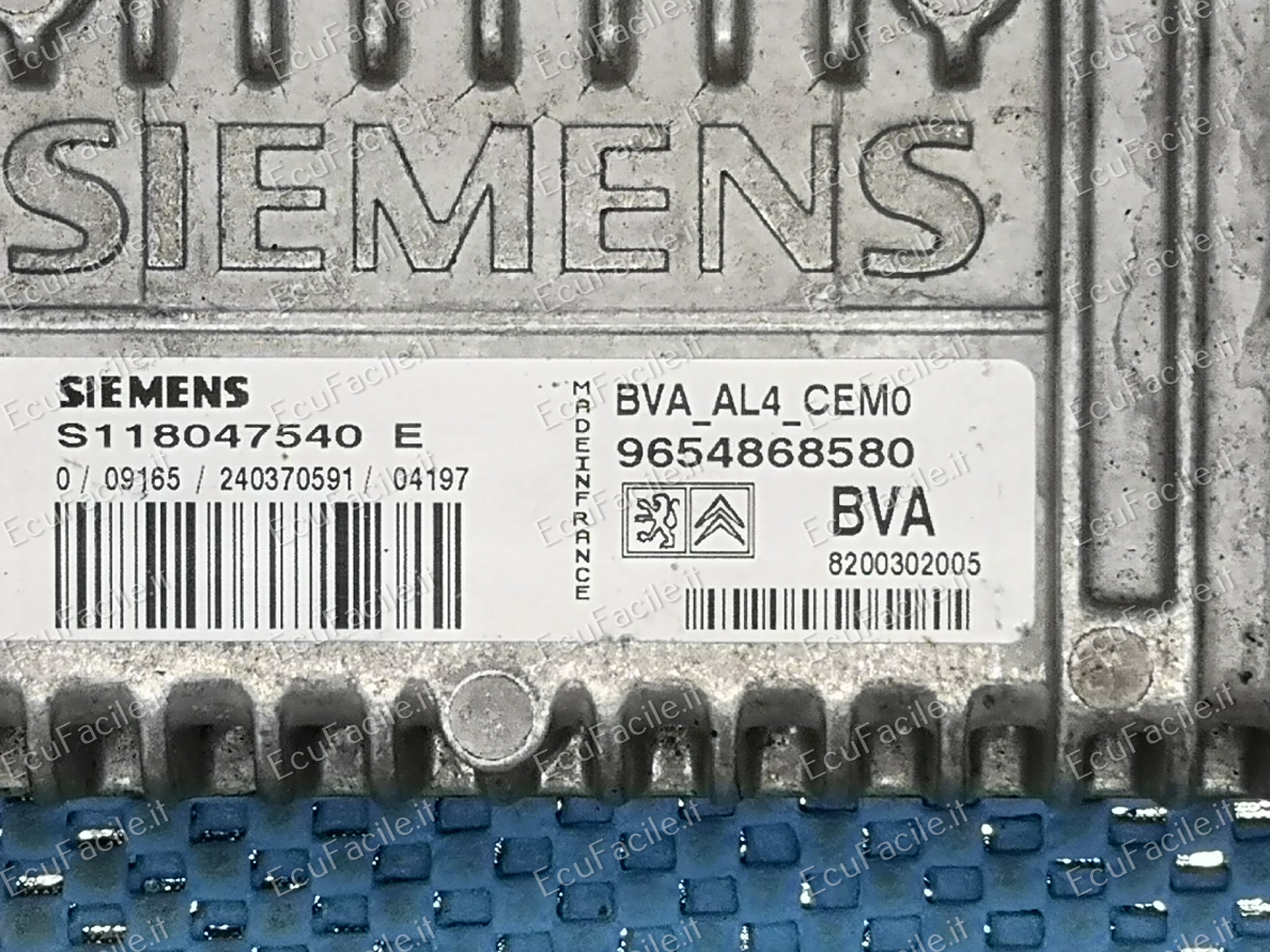 ECU CENTRALINA PHEDRA ULYSSE C8 807 2005 S118047540E 9654868580