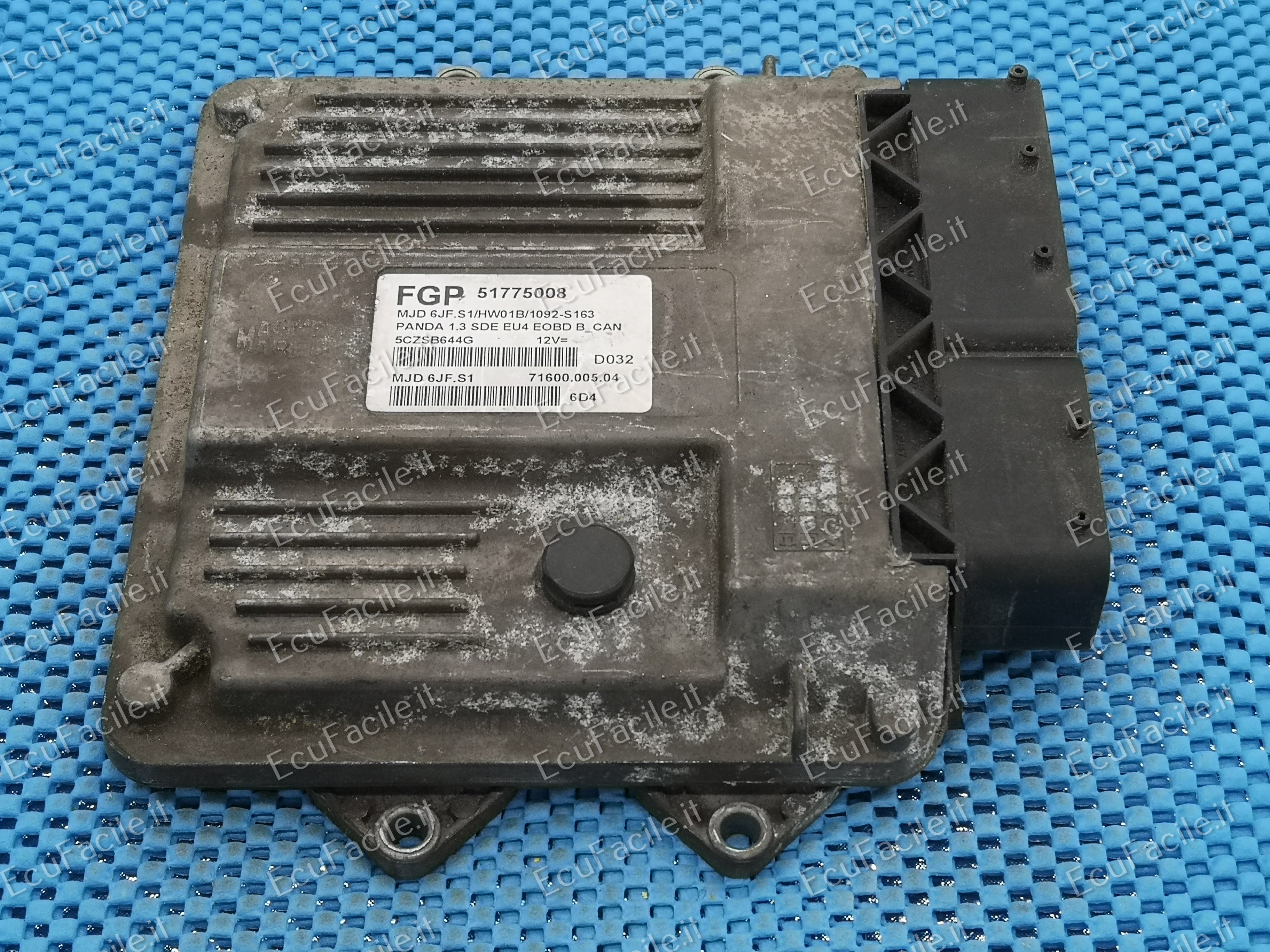 Ecu fiat panda 1.3 51775008 mjd 6jf.s1 hw01b