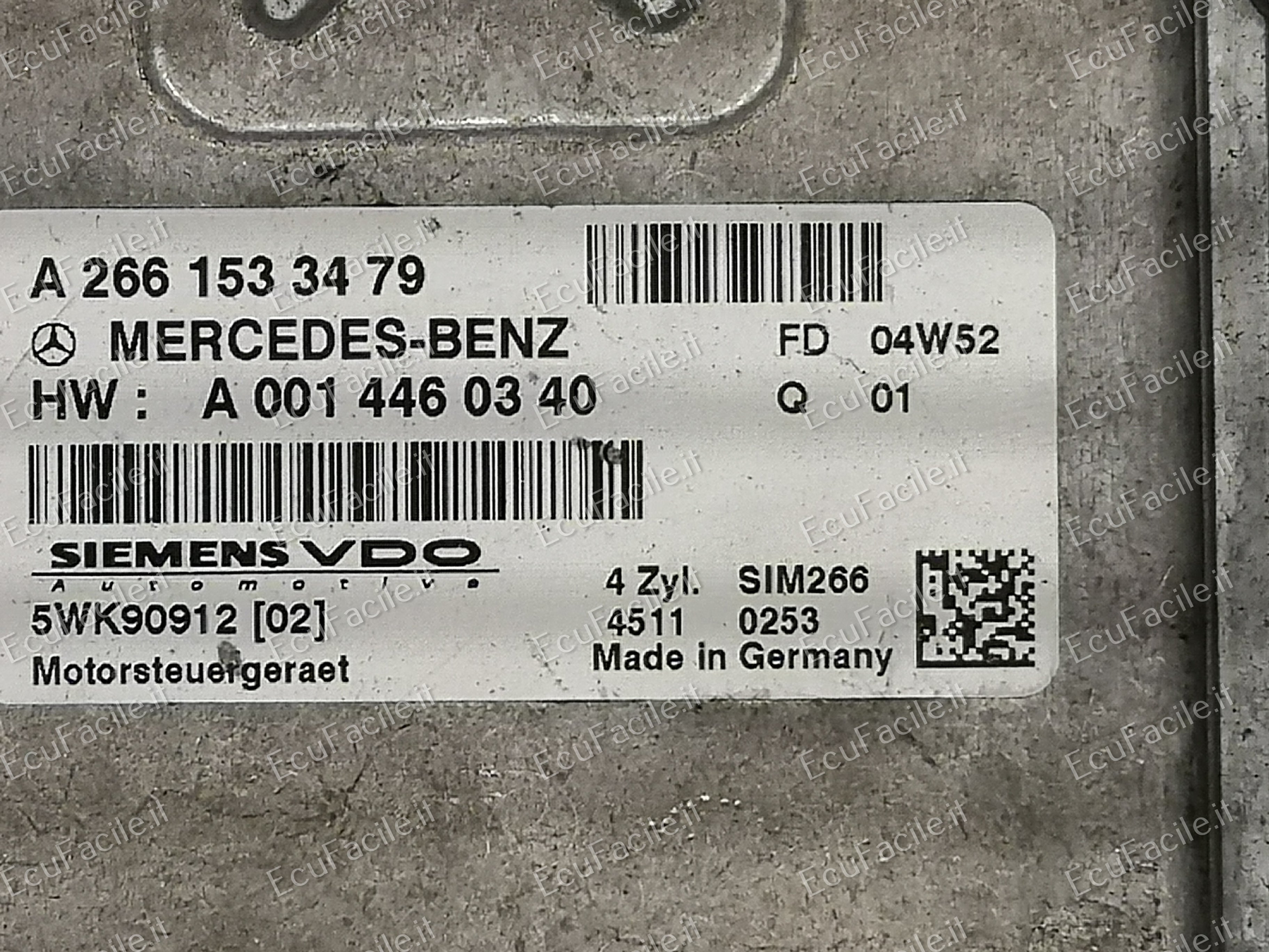 ECU MERCEDES A2661533479 5WK9091202 A0014460340 SIM226