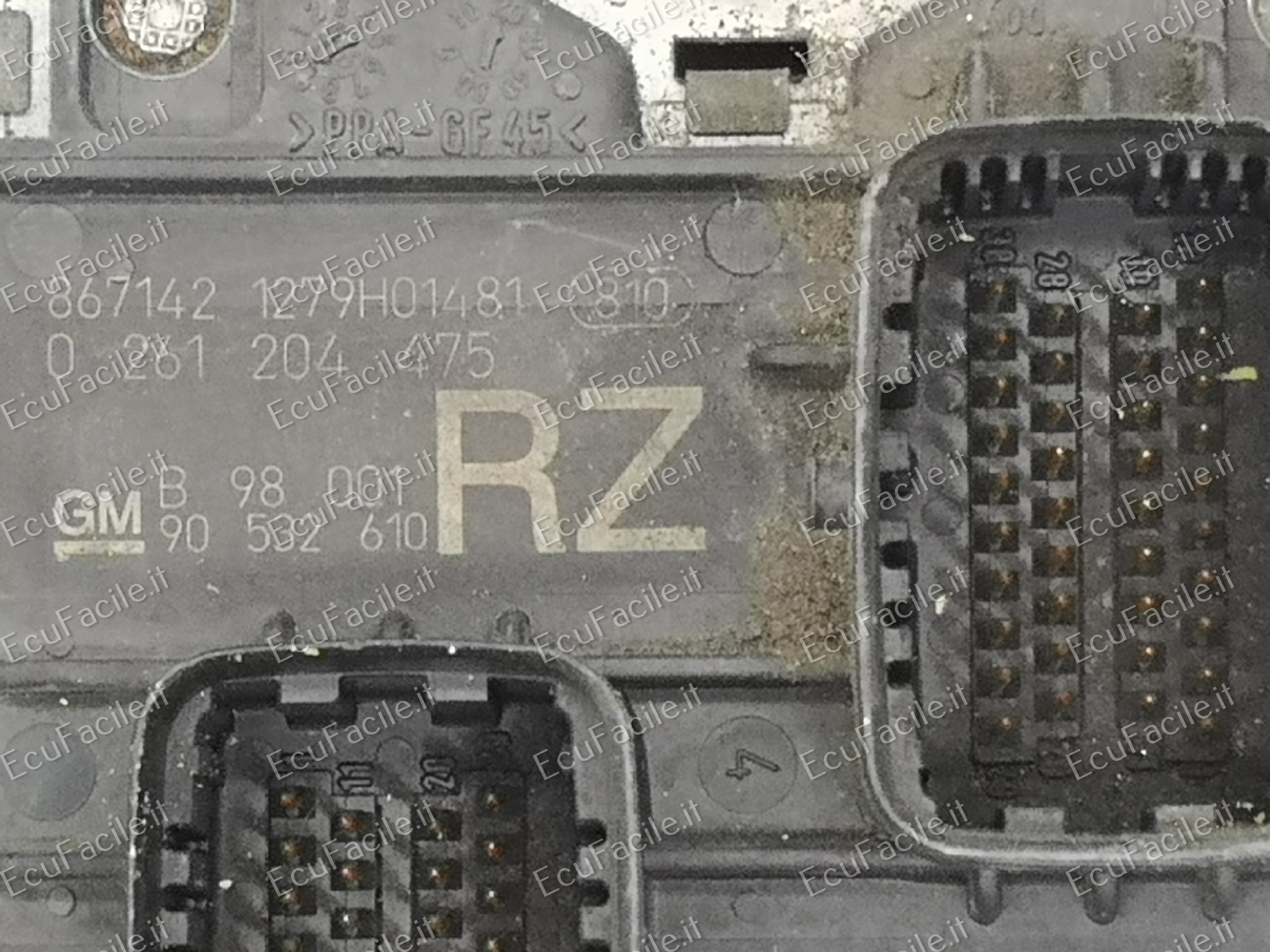 ECU OPEL CORSA 1.2 X12XE BOSCH 0261204475 GM 90532610 RZ