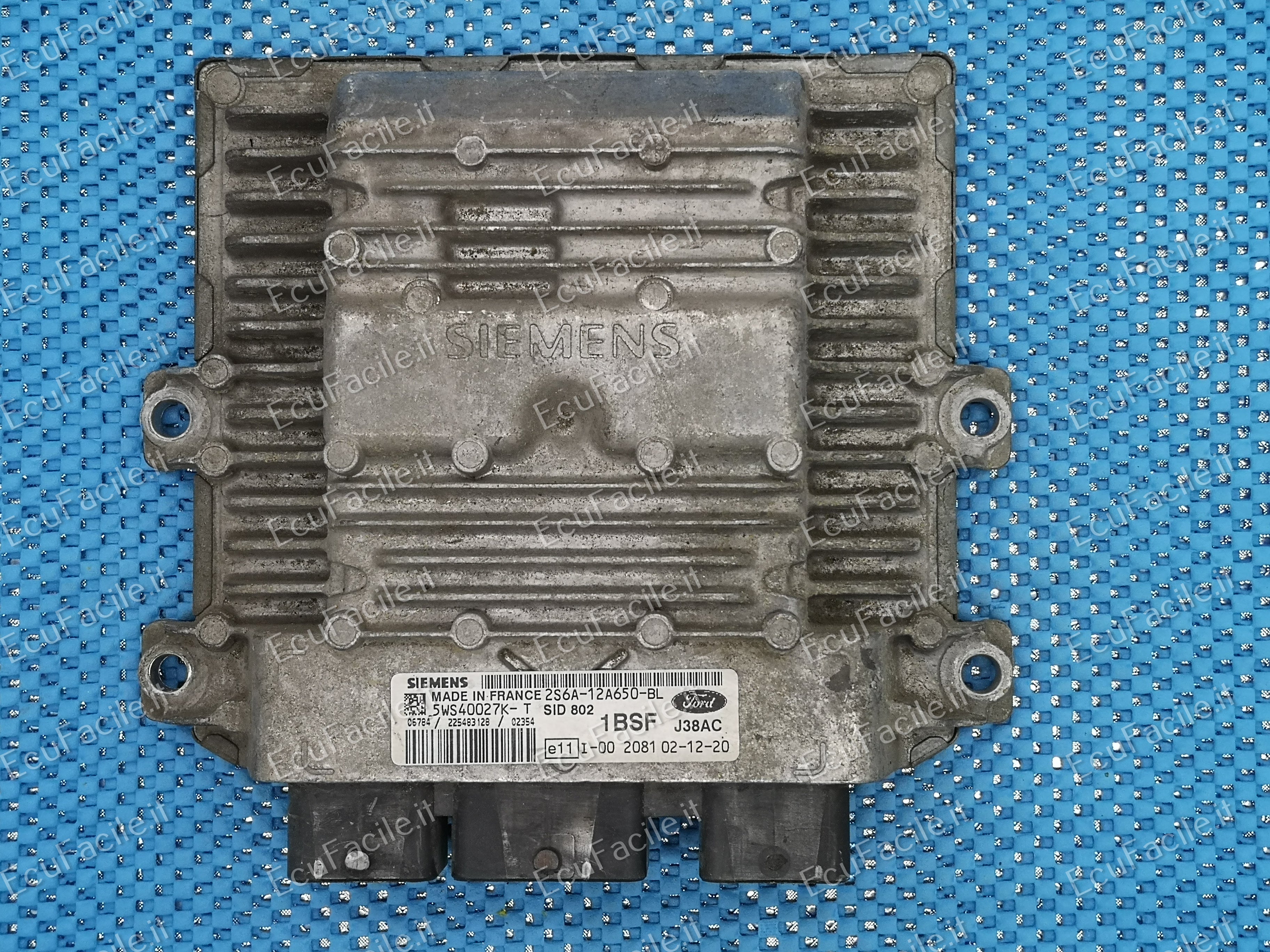 Ecu FORD FIESTA 1.4 TDCI 5WS40027K- T 2S6A-12A650-BL SID802