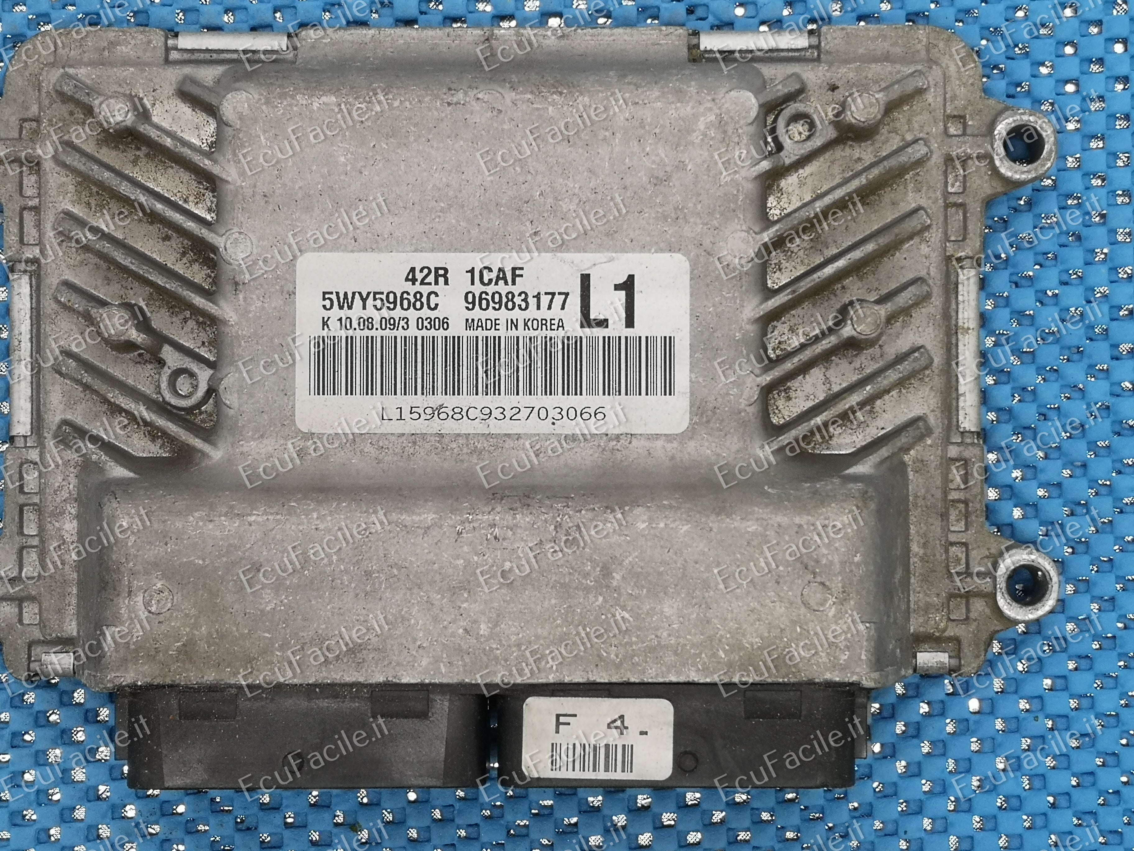 Ecu centralina chevrolet aveo 1.2 5wy5968c 96983177 l1 42r 1caf