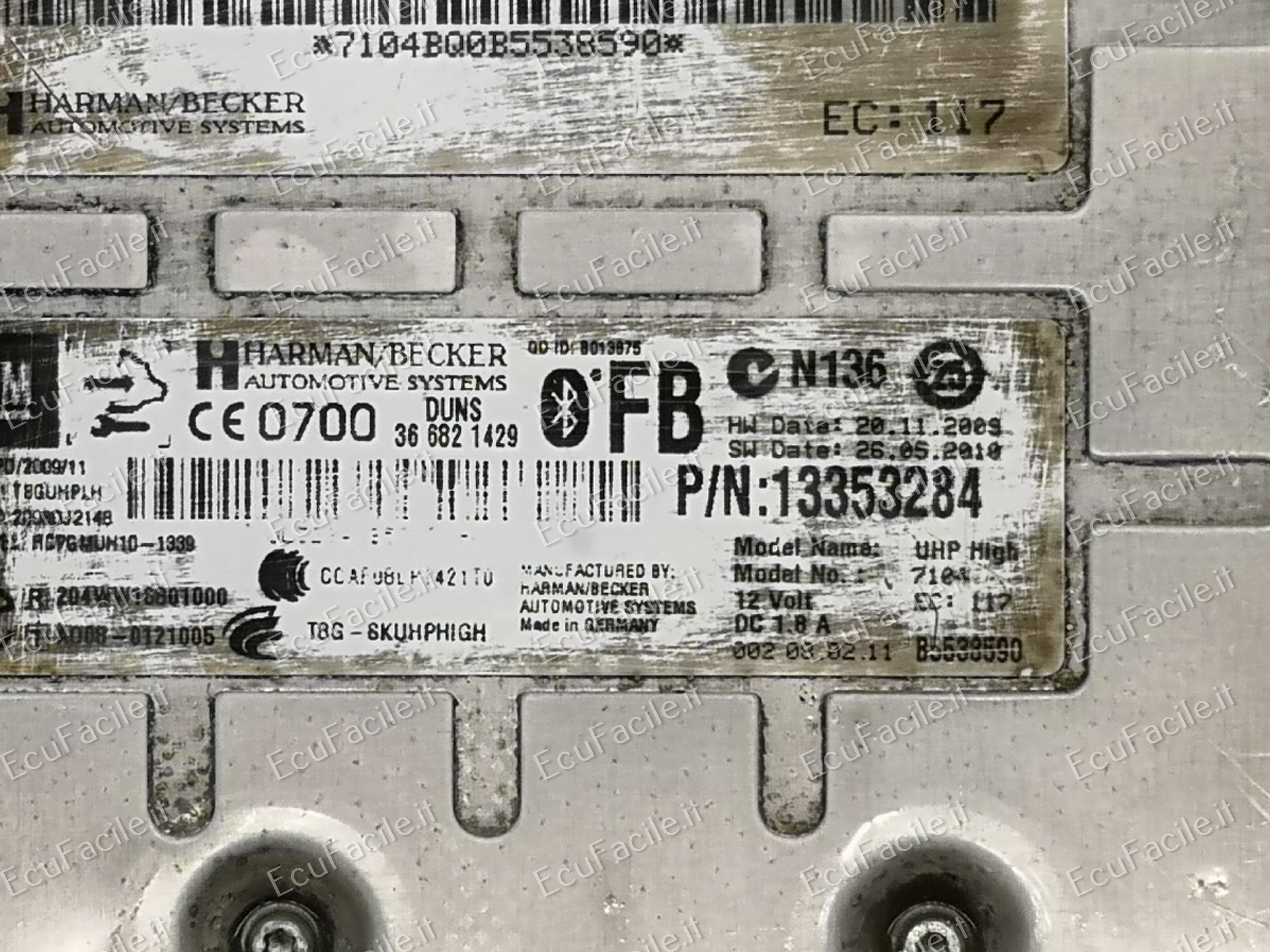 ECU ASTRA J INSIGNIA MOKKA Bluetooth 13353284 DUNS 366821429