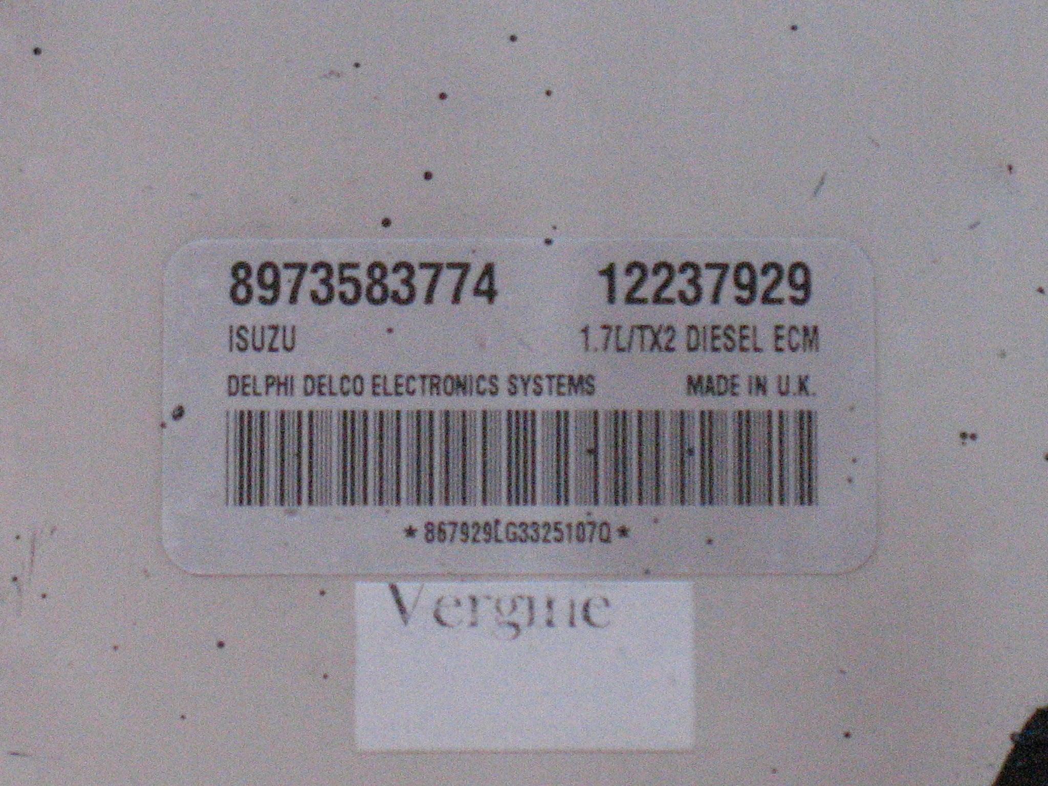 ECU OPEL Delphi Delco 12237929, ISUZU 8973583773