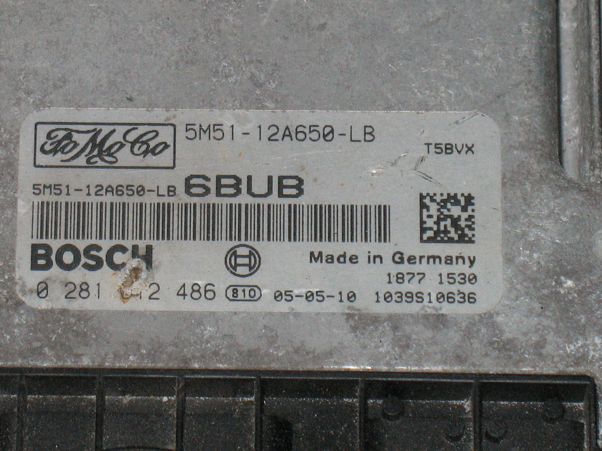 ECU FOCUS 1.6 TDCI BOSCH 0281012486 6BUB 5M51-12A650-LB EDC16C34-4.33