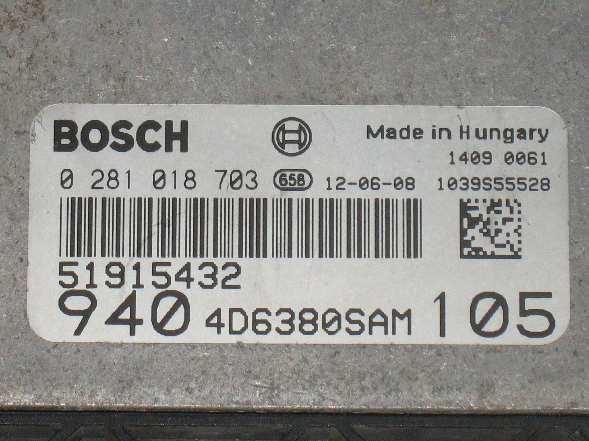 Ecu alfa romeo giulietta 1.6 JTDM 0281018703 51915432 Edc16c39-7.33