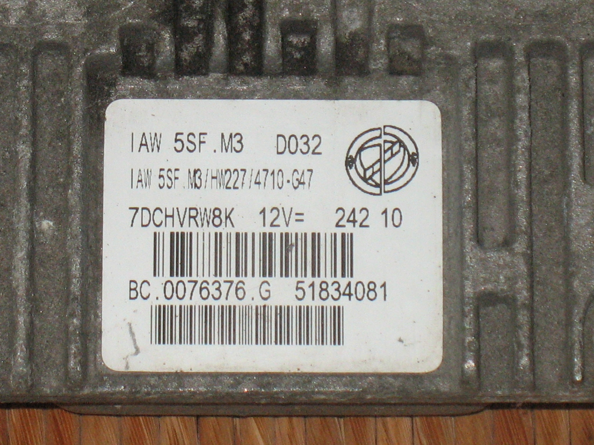 Ecu centralina fiat idea musa iaw 5sf.m3 51834081 HW227 4710-G47