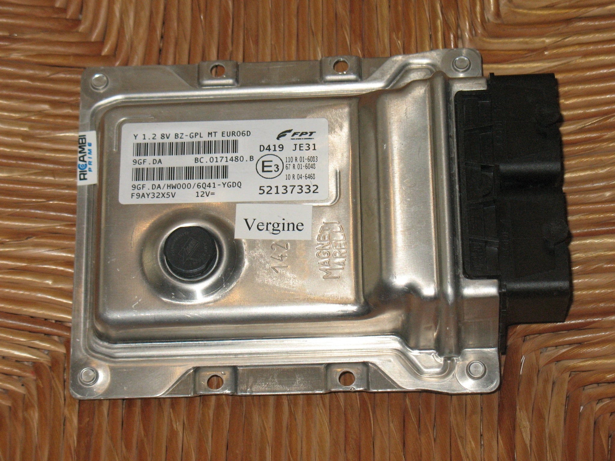 52137332 9GF.DA HW000 Centralina Motore Lancia Y Ypsilon 1.2 8V Bz Gpl Mt Euro6D