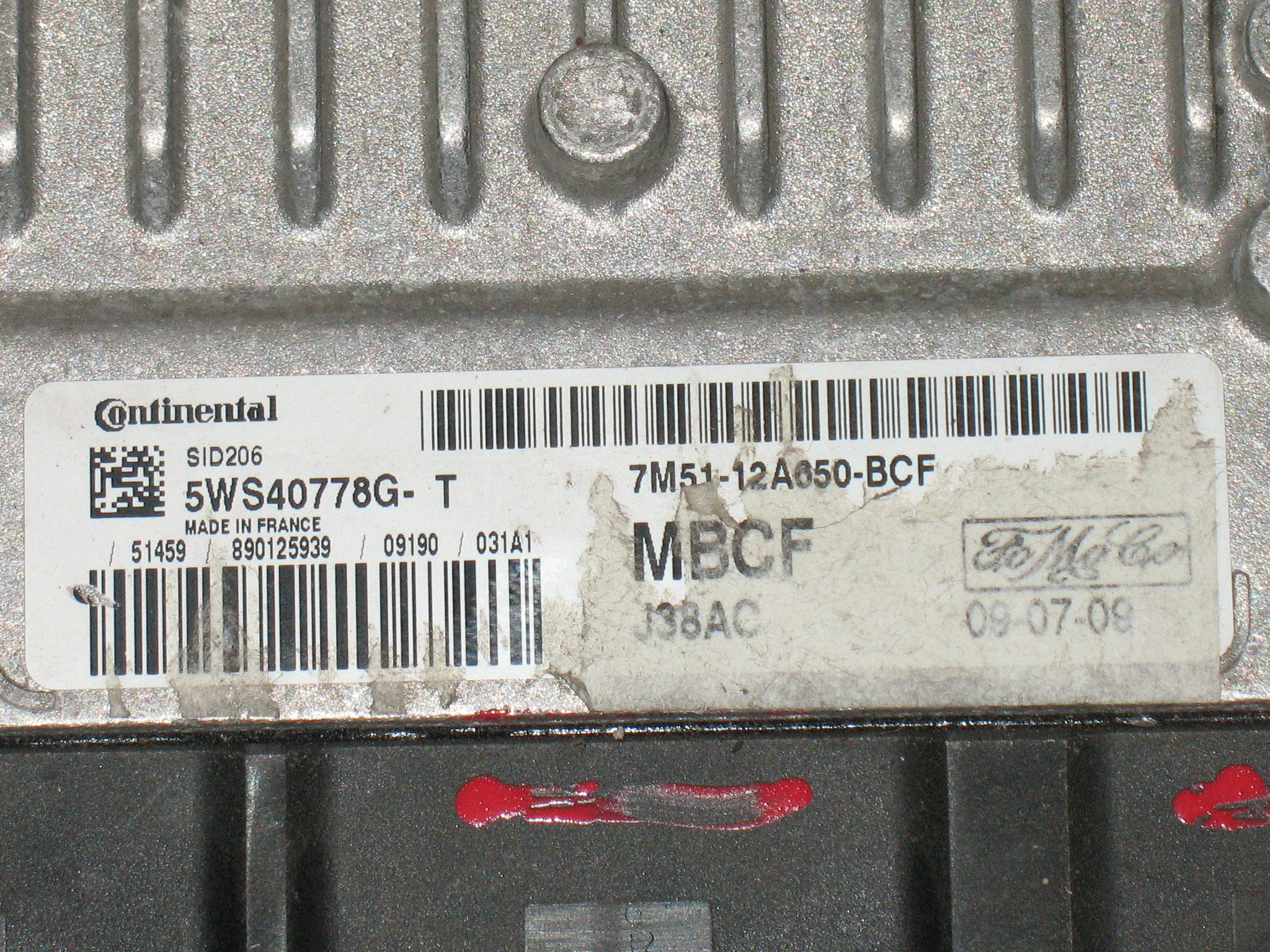 ECU 1.8 D 7M51-12A650-Bcf 5Ws40778G-T Mbcf Sid206 FORD FOCUS II (DA_, HCP, DP) 1.8 TDCi