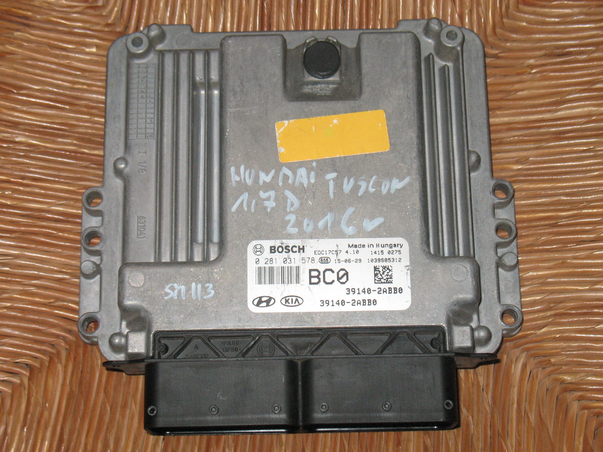 CENTRALINA HYUNDAI KIA BOSCH 0281031578 39140-2ABB0 391402ABB0 EDC 17C57-4.10