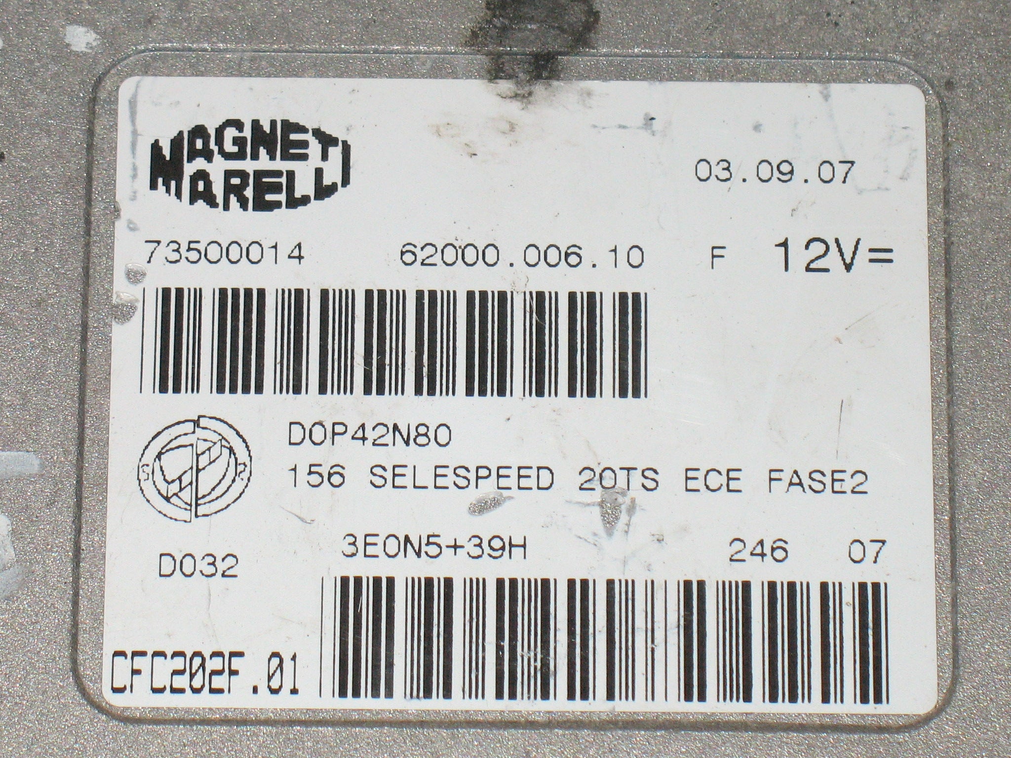 ECU ALFA 156 MAGNETI MARELLI 73500014 6200000610 CFC202F.01