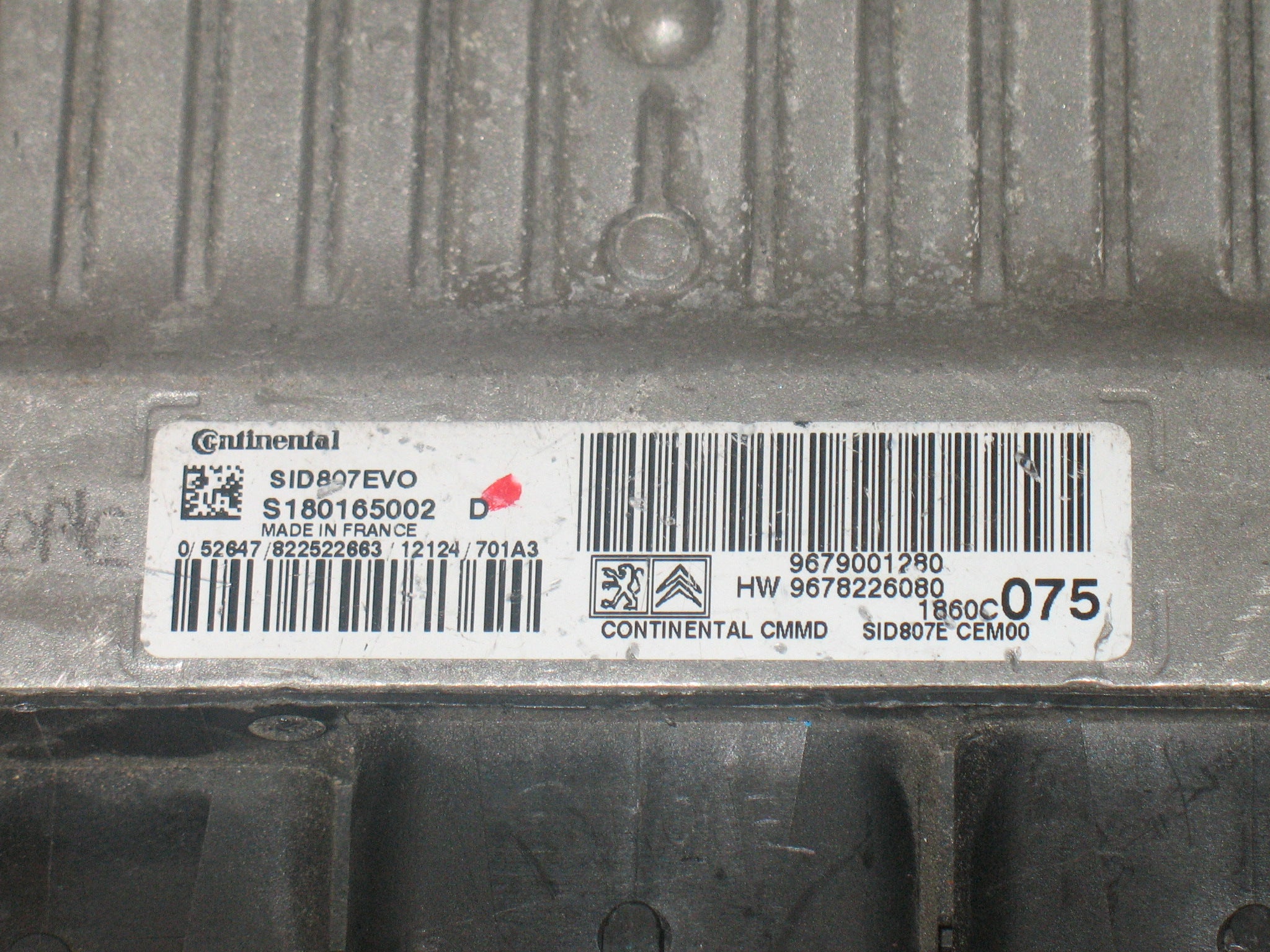 ECU CITROEN SID807E CONTINENTAL S180165002 E S180165002E 9678226080