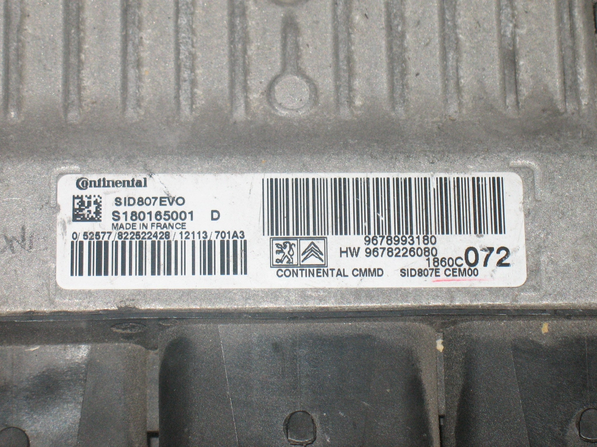 PEUGEOT CITROEN ECU S180165001D S180165001 D 9678993180 SID807EVO