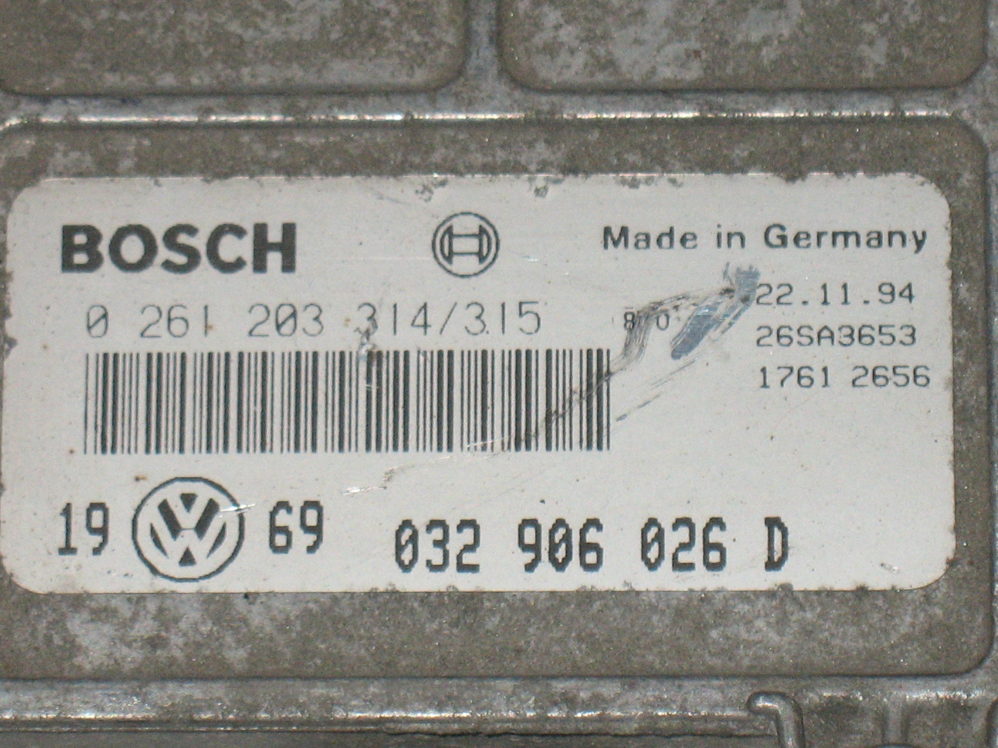 ECU VW GOLF III PASSAT AUDI SEAT 1.6 BOSCH 0261203314/315 MA1.3