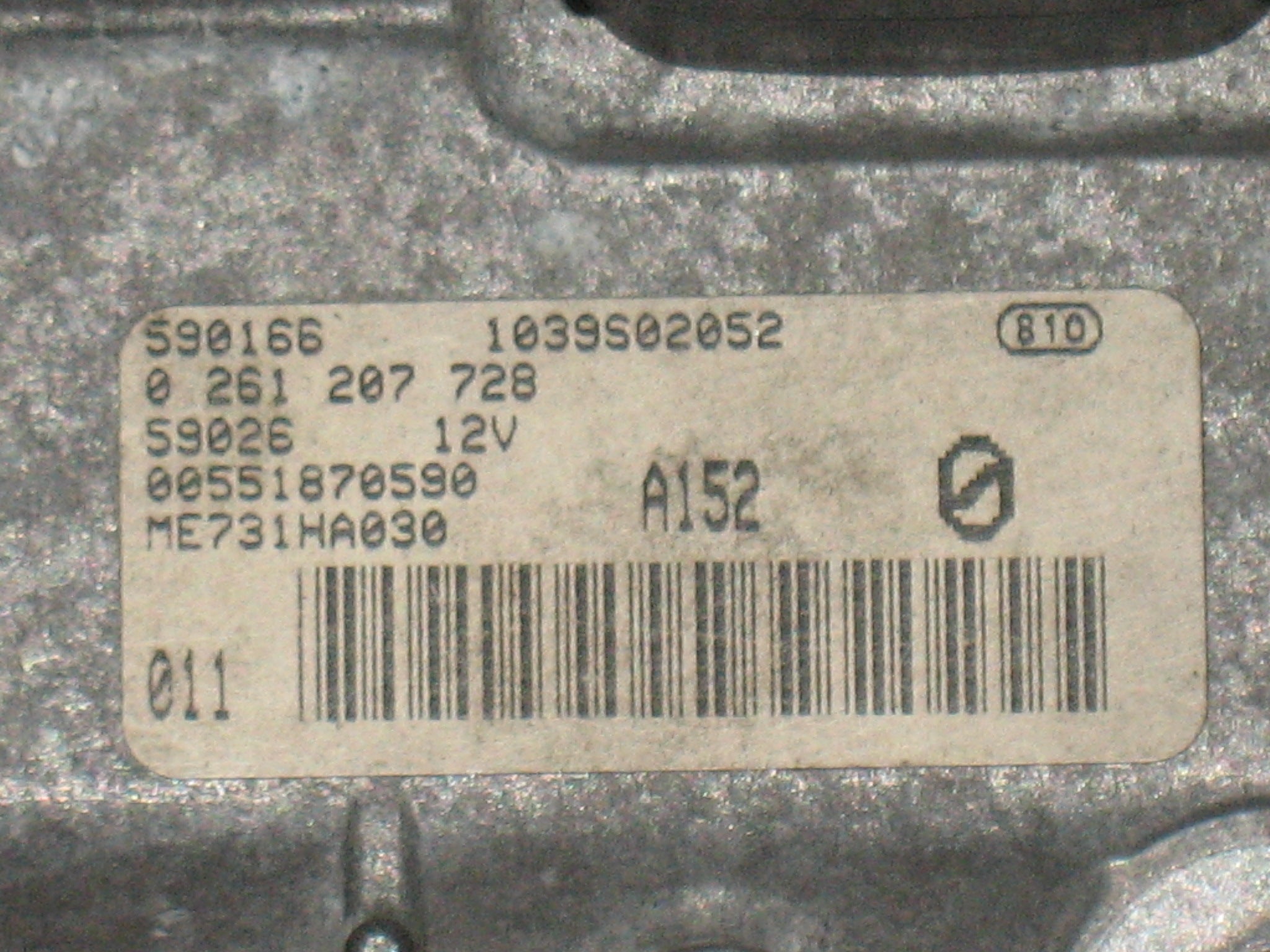 ECU ALFA ROMEO BOSCH 0261207728 551870590 ME731HA030