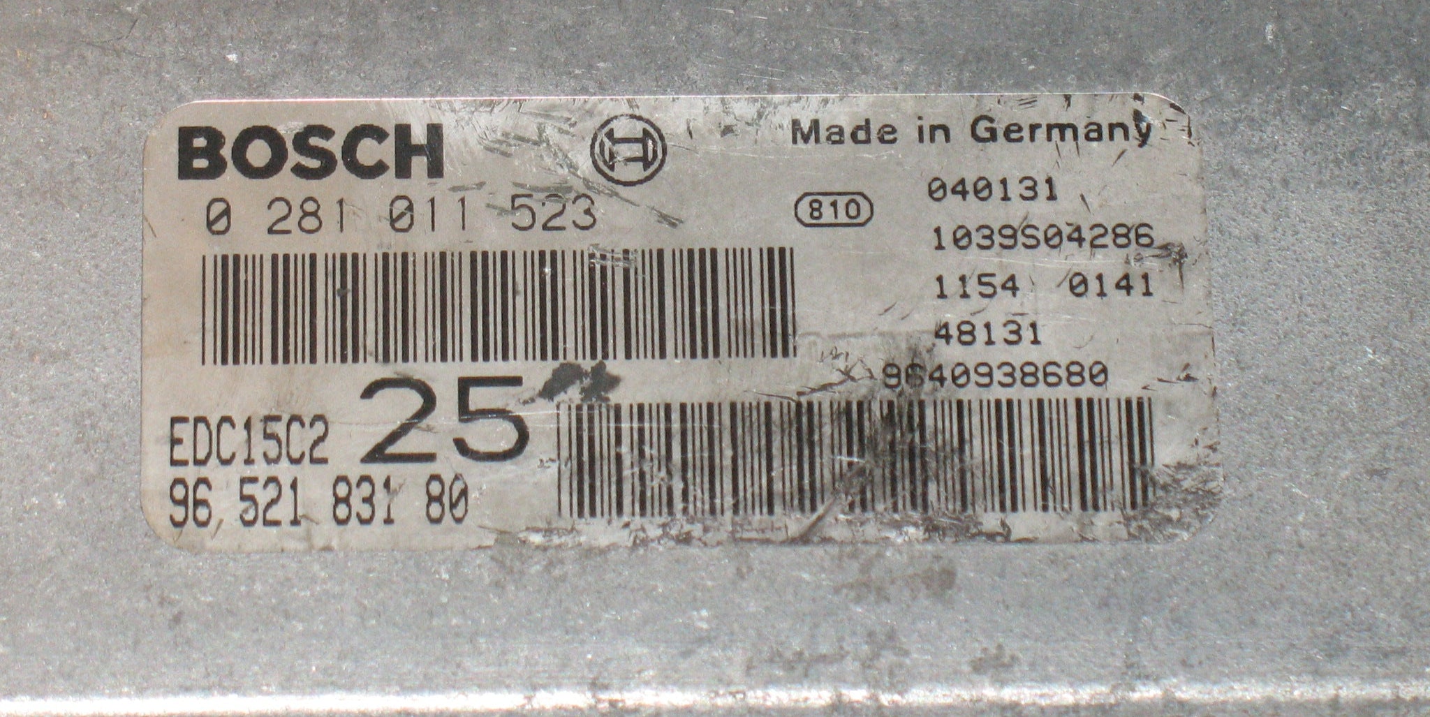 Engine ECU CITROEN XSARA 2.0 HDI 0281011523 9651257380 EDC15C2.