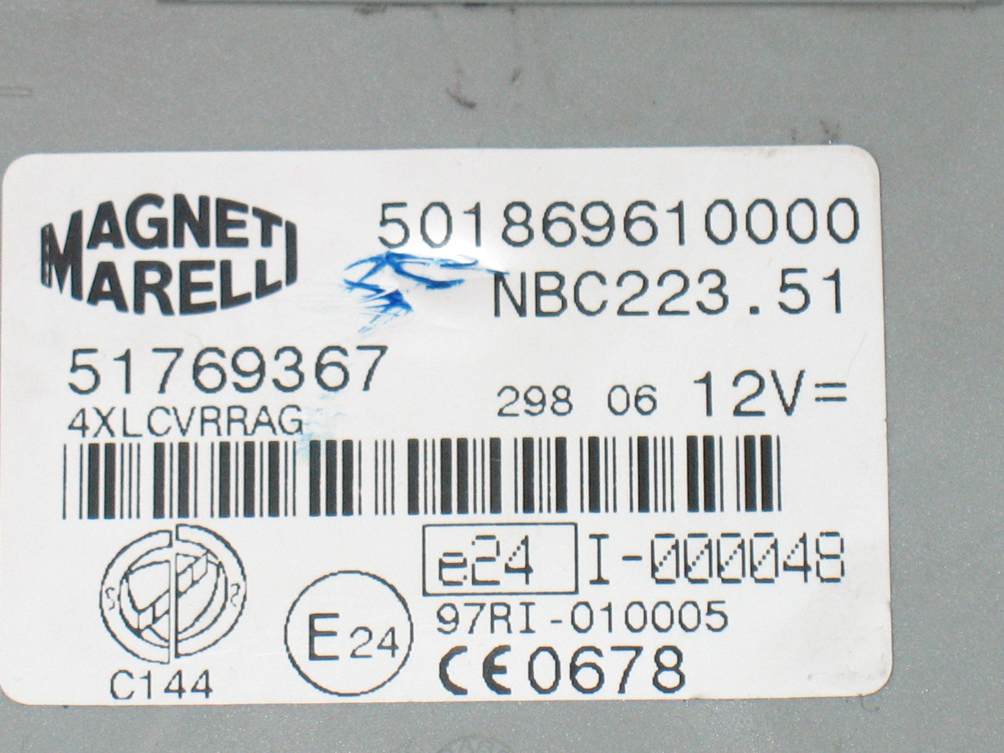 Body Computer Fiat Doblò 51769367 MAGNETI MARELLI 51769367 501869610010