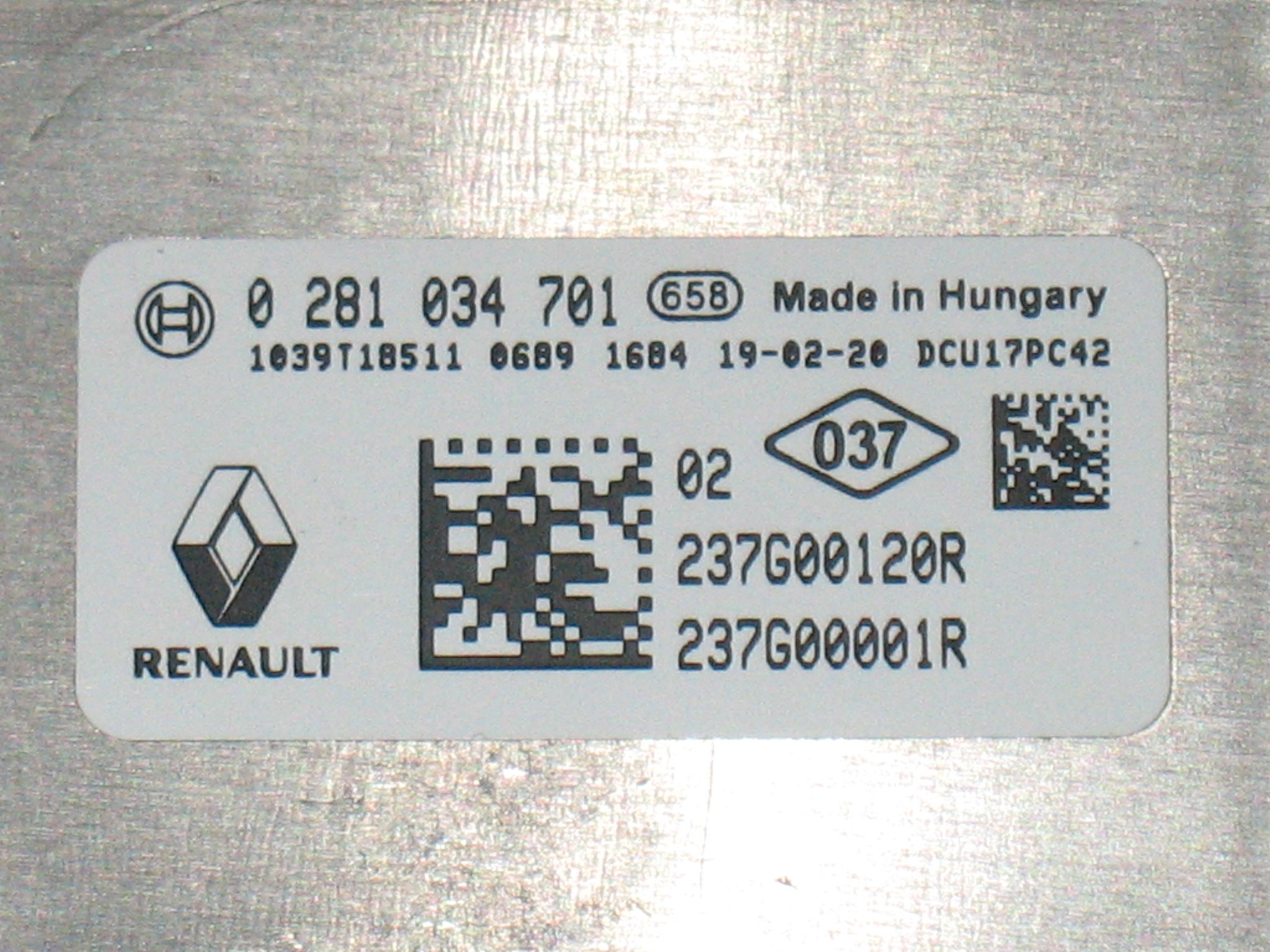 Modulo electronico Renault Trafic Opel 0281034701 0 281 034 701 237G00120R 237G00001R DCU17PC42