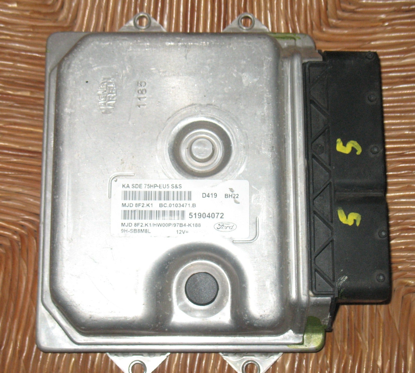 ECU Ford Ka 1.3 75HP 51904072 MJD8F2.K1 HW00P MJD 8F2 K1