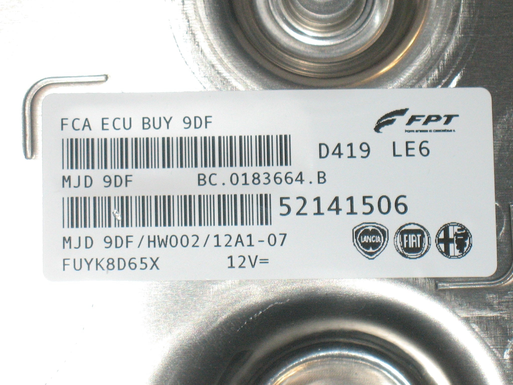 ECU CENTRALINA MOTORE FIAT DUCATO 52141506 MJD 9DF MJD9DF NUMERO MJD 9DF HW002 12A1-07 NUMERO BC.0183664.B BC0183664B