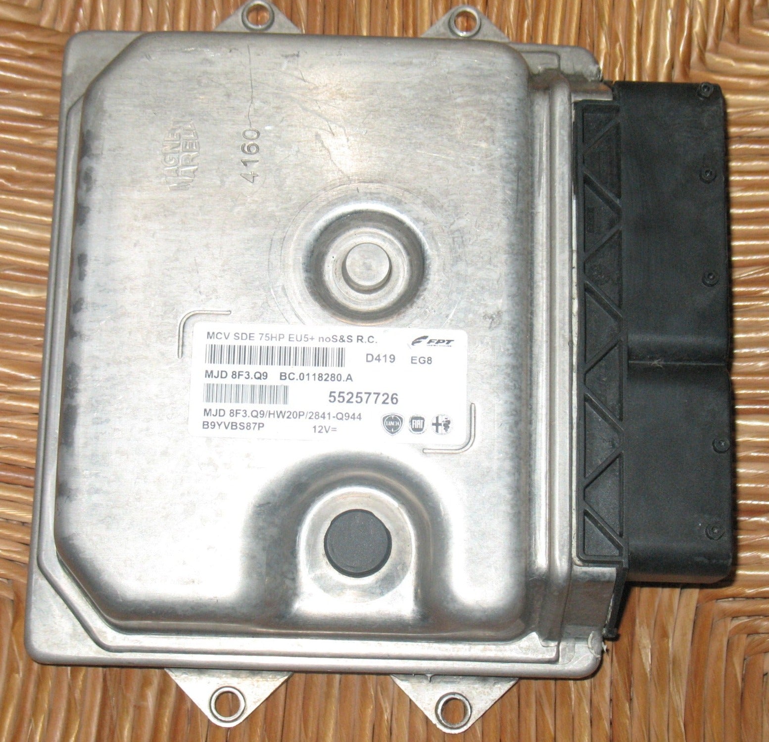 ECU FIAT FIORINO 1.3 55257726 75HP MJD 8F3.Q9 HW20P