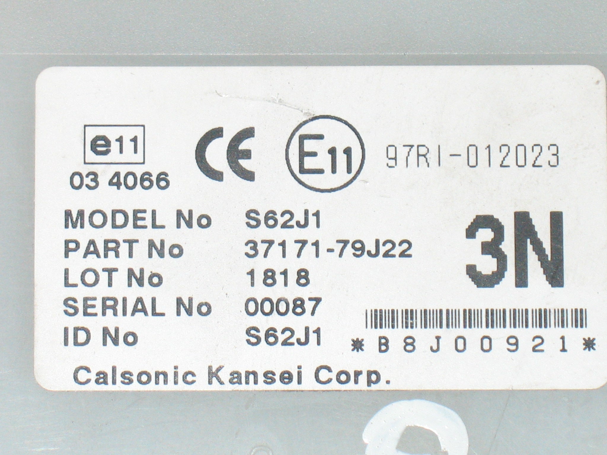 37171-79J22 ANTENNA RICEVITORE TELECOMANDO KEYLESS FIAT SEDICI 2.0 D 4X4 99KW 6M 5P