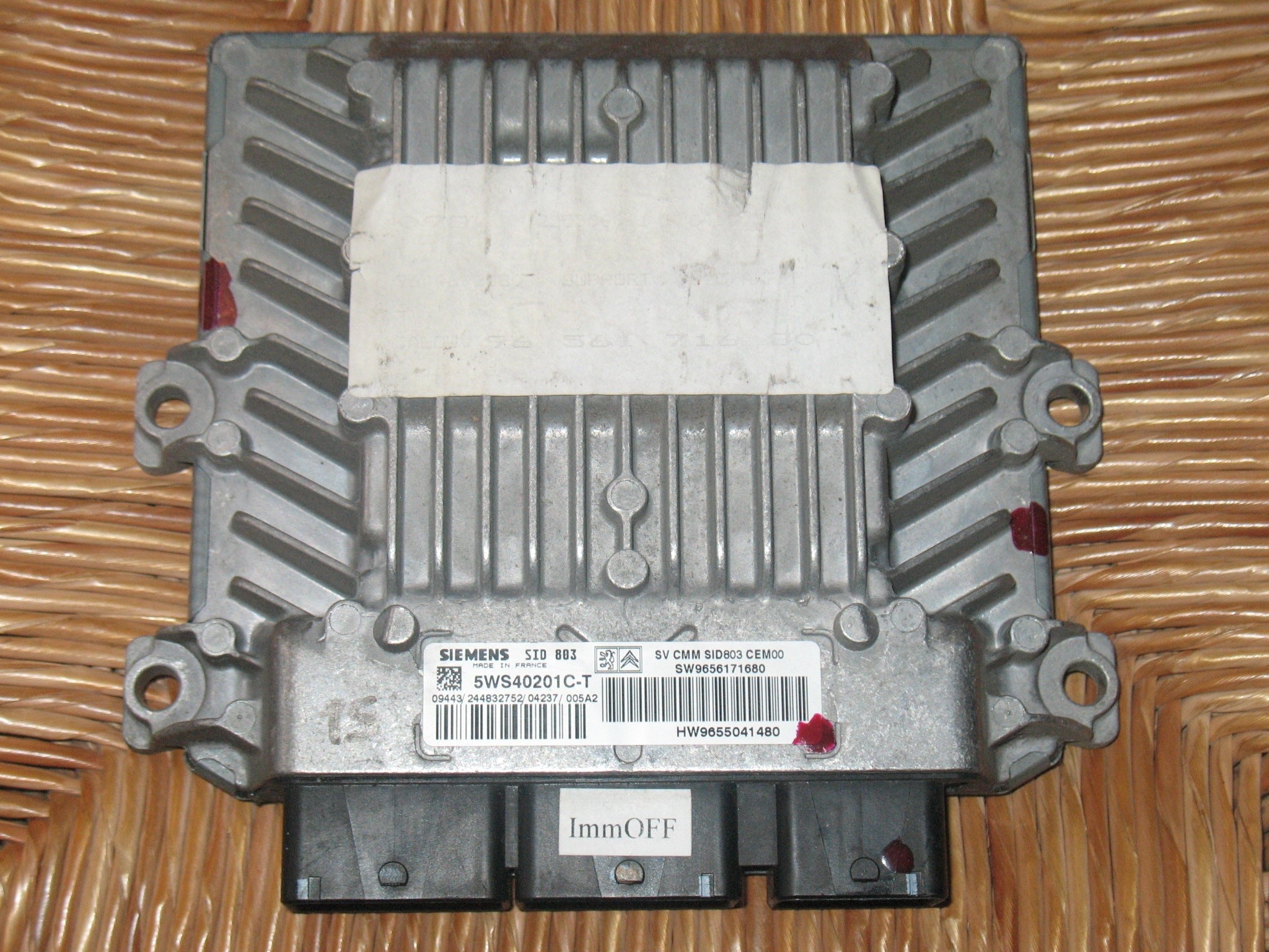 ECU CENTRALINA MOTORE CITROEN C4 1.4 HDI 5ws40201cT sid 803 sw9656171680 hw9655041480