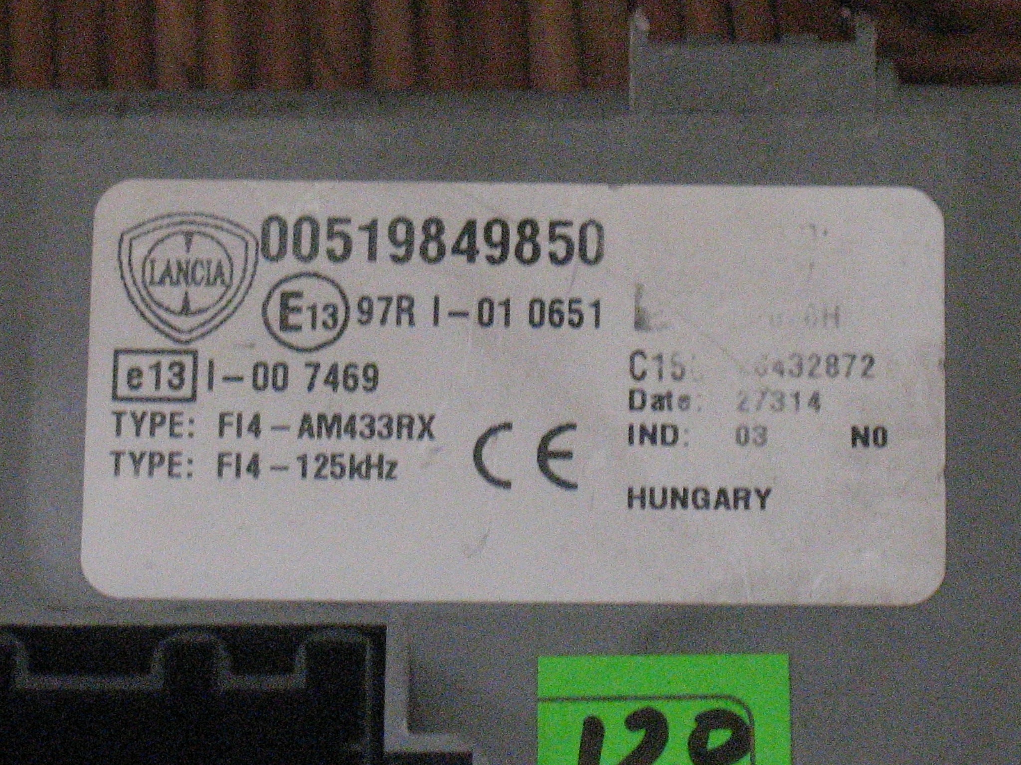 Ecu body computer fiat lancia alfa 00519849850 519849850 blu