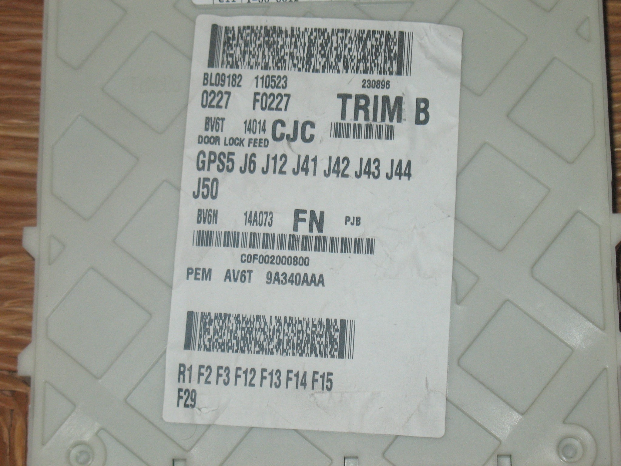 Centralina Body Computer BCM FORD BV6N14A073FN BV6N14A073FP BV6T14014CJC