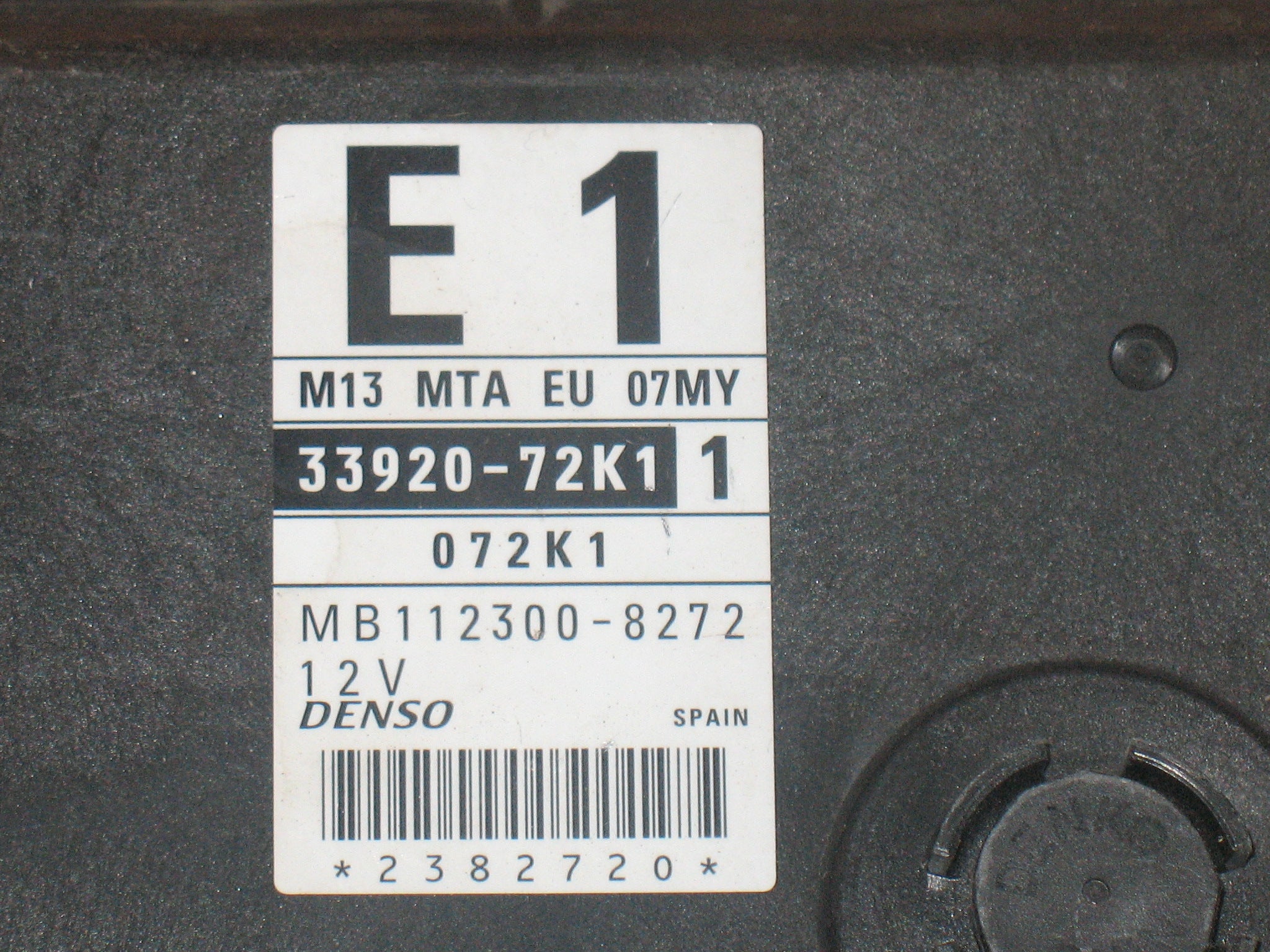 ECU SUZUKI SWIFT 33920-72K1, 3392072K1, MB1125008272