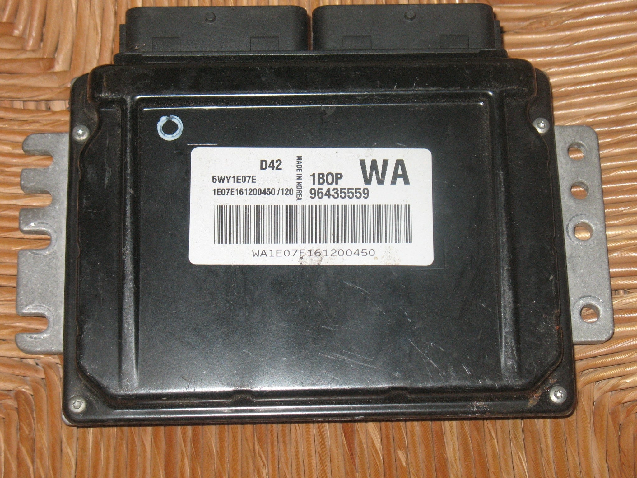 ECU Chevrolet Aveo KALOS 1.2, 5WY1E07E 96435559 WA 1BOP