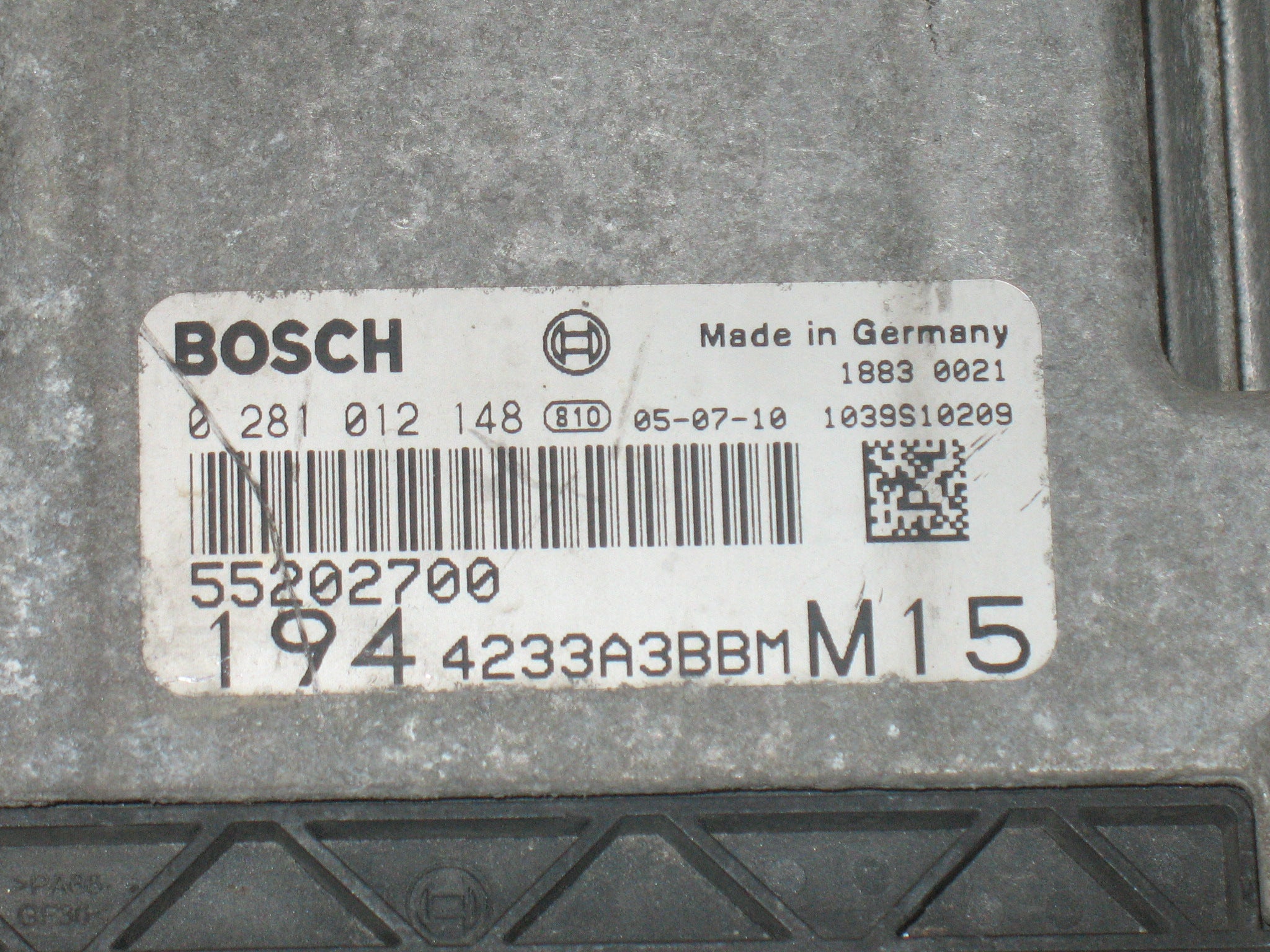 ECU FIAT CROMA 1.9 JTDM 16V 150 CV 0281012148 55202700 EDC 16C39-5.64