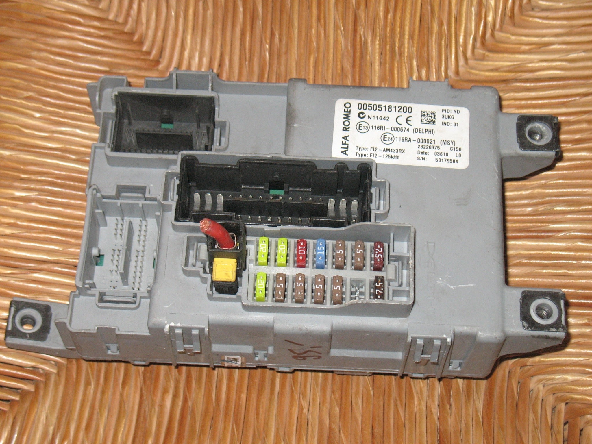 BODY COMPUTER DELPHI ALFA ROMEO MITO 00505181200 505181200 28020375 2008