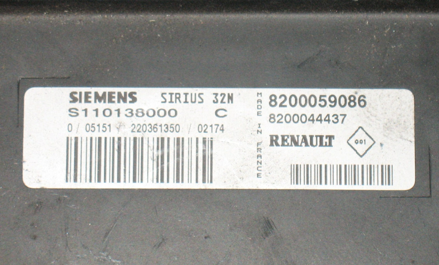 ecu centralina Renault twingo Megane SIEMENS 8200059086 8200044437 S110138000 C S110138000C SIRIUS 32N