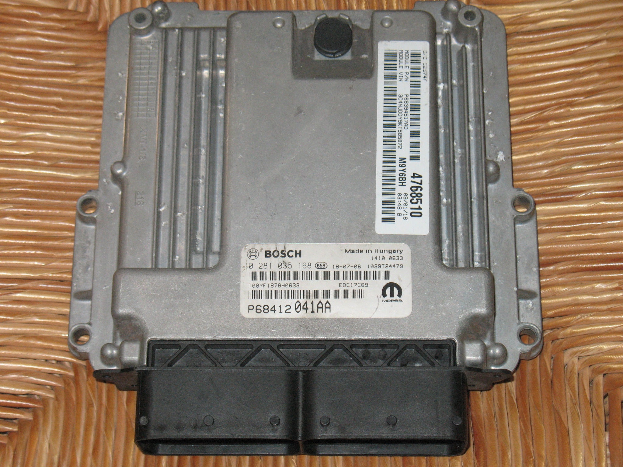 Centralina Bosch 0281035168 Jeep Compass EDC17C69 3.K2. P68412041AA 4732880 0 281 035 168
