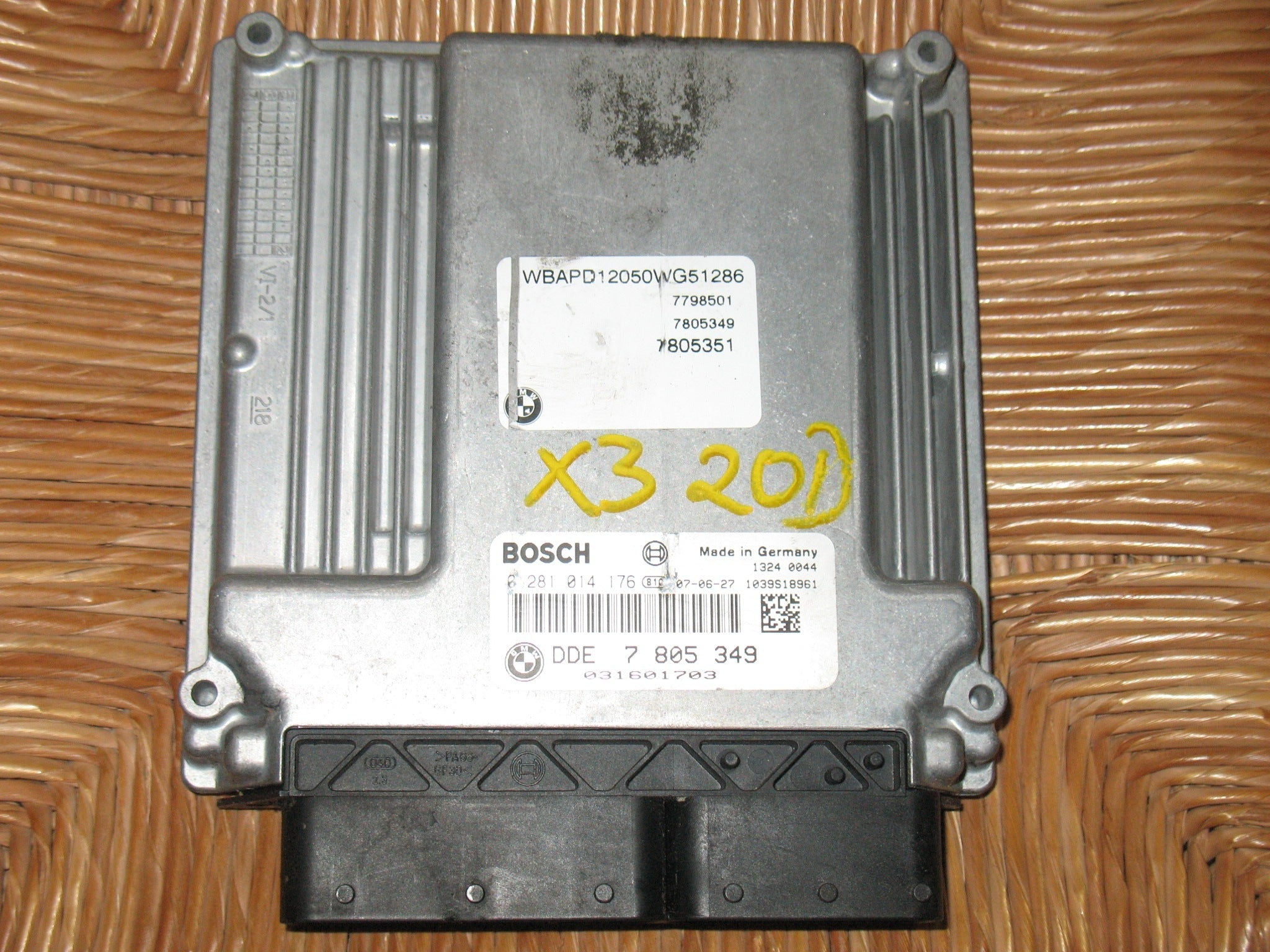 CENTRALINA MOTORE BMW X3 E83 2.0 D BOSCH 0281014176 DDE7805349 7805349 Diesel EDC 16C35