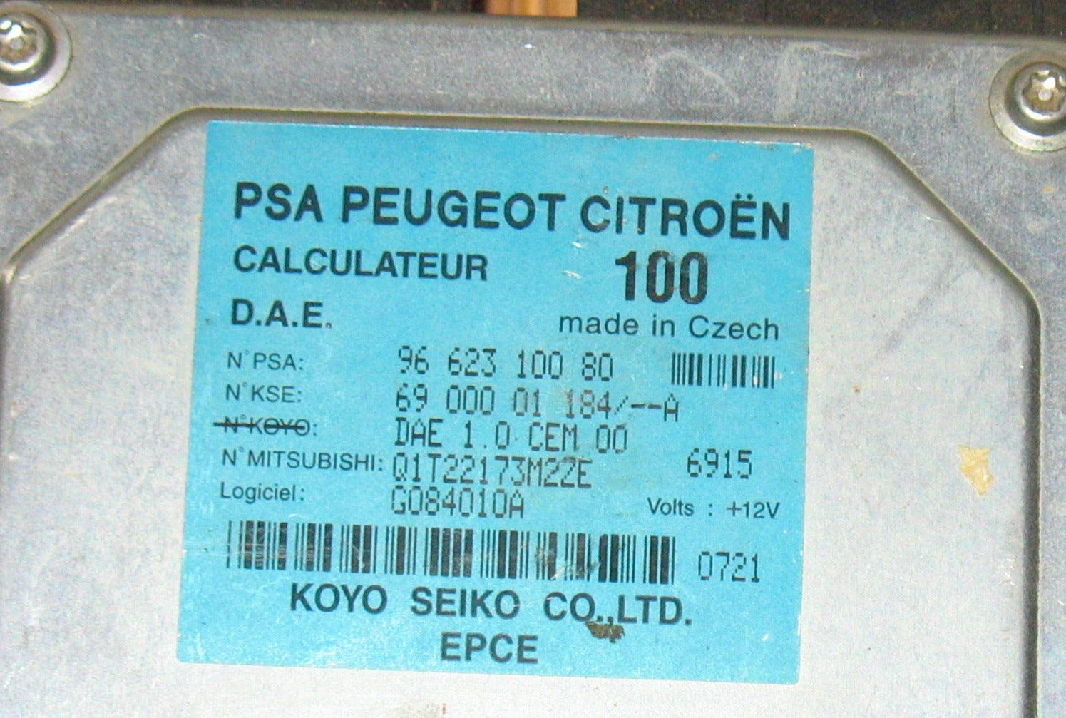 Motore centralina ECU CITROEN C3 1.4 HDI 9662310080