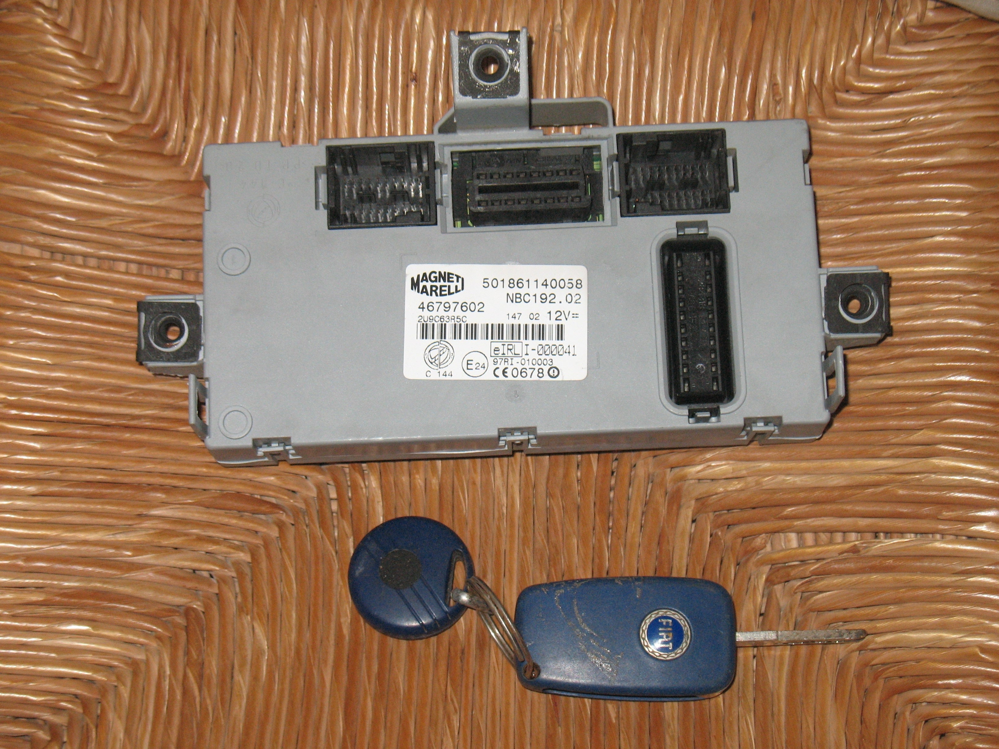 Kit ecu body computer fiat stilo 1.6 16v 46797602 501861140054