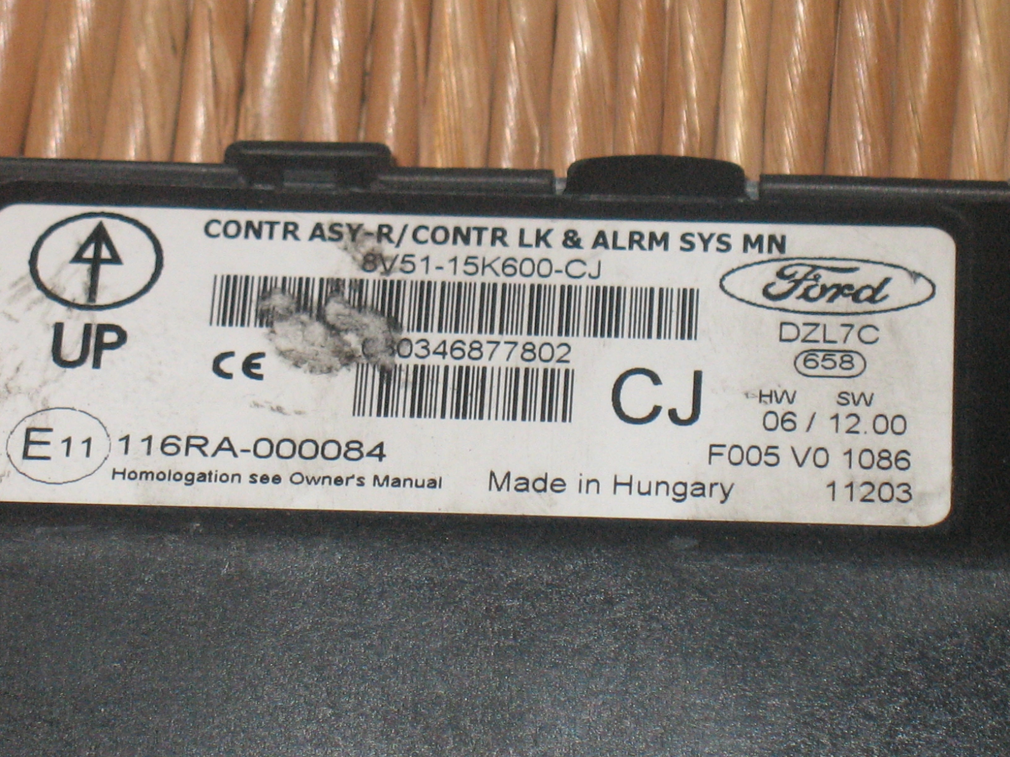 Body Computer Ford Fiesta MK7 MK8 8V51-15K600-CJ – 116RA-000084 – 8V5115K600CJ – 116RA000084