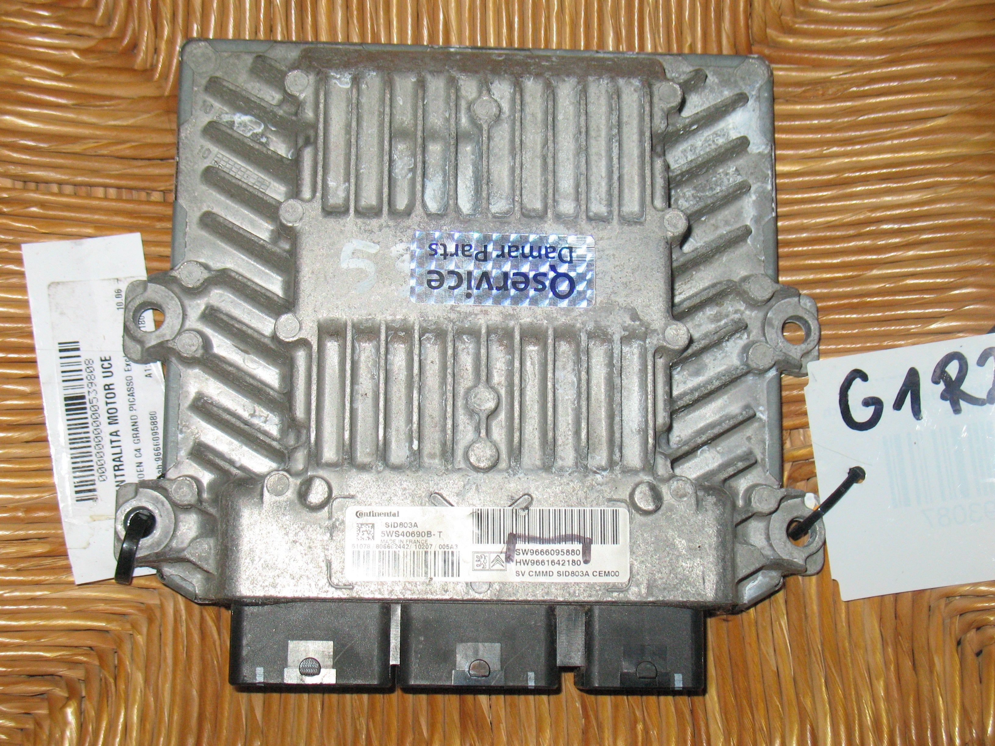 ECU CENTRALINA MOTORE CITROEN 2.0 HDI 5WS40690B-T 5WS40690BT SW9666095880 HW9661642180 SID803A