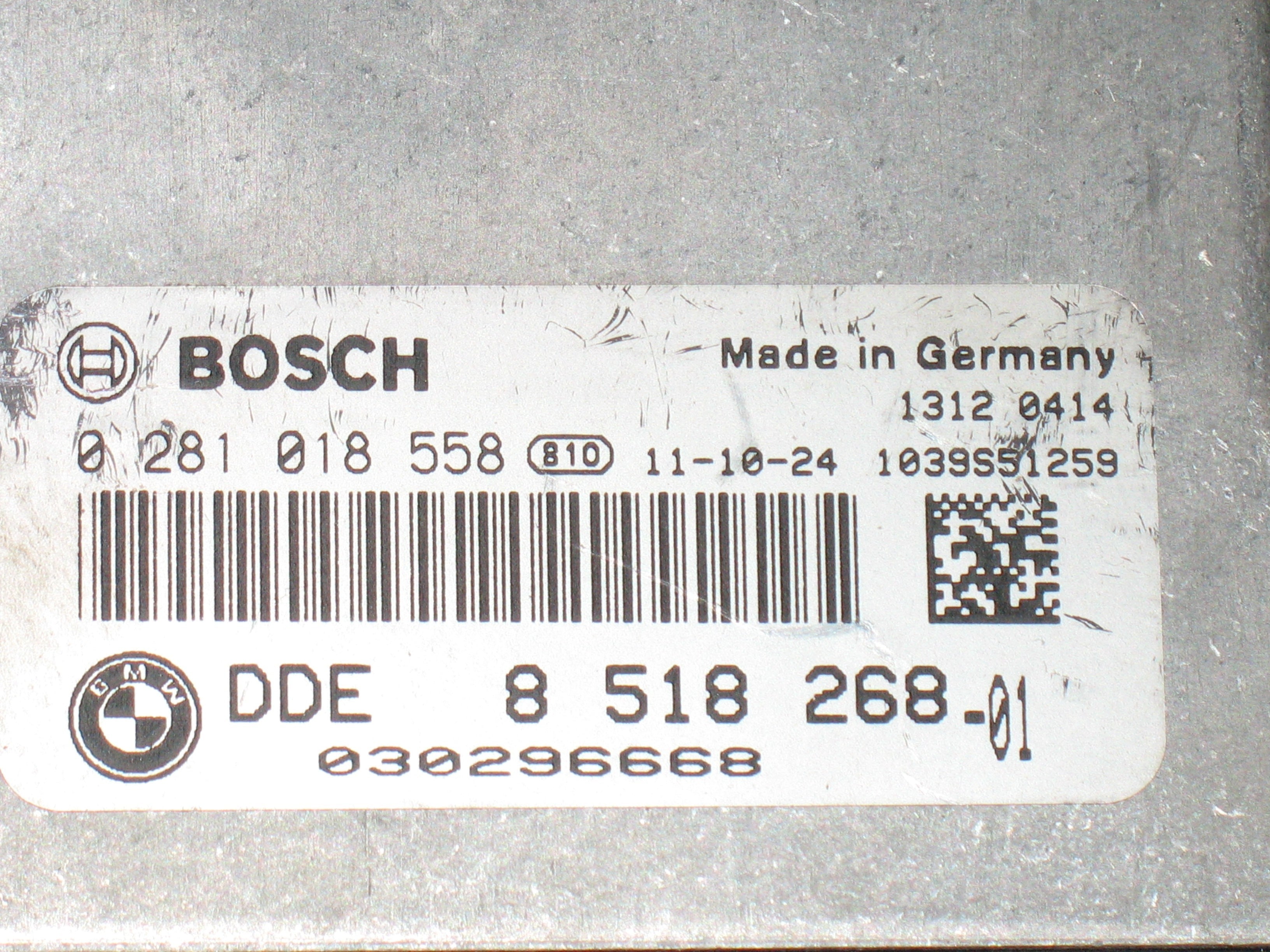 KIT BMW 1 E82 SIEMENS 5WK49515HBR BOSCH 0281018558 DDE8518268